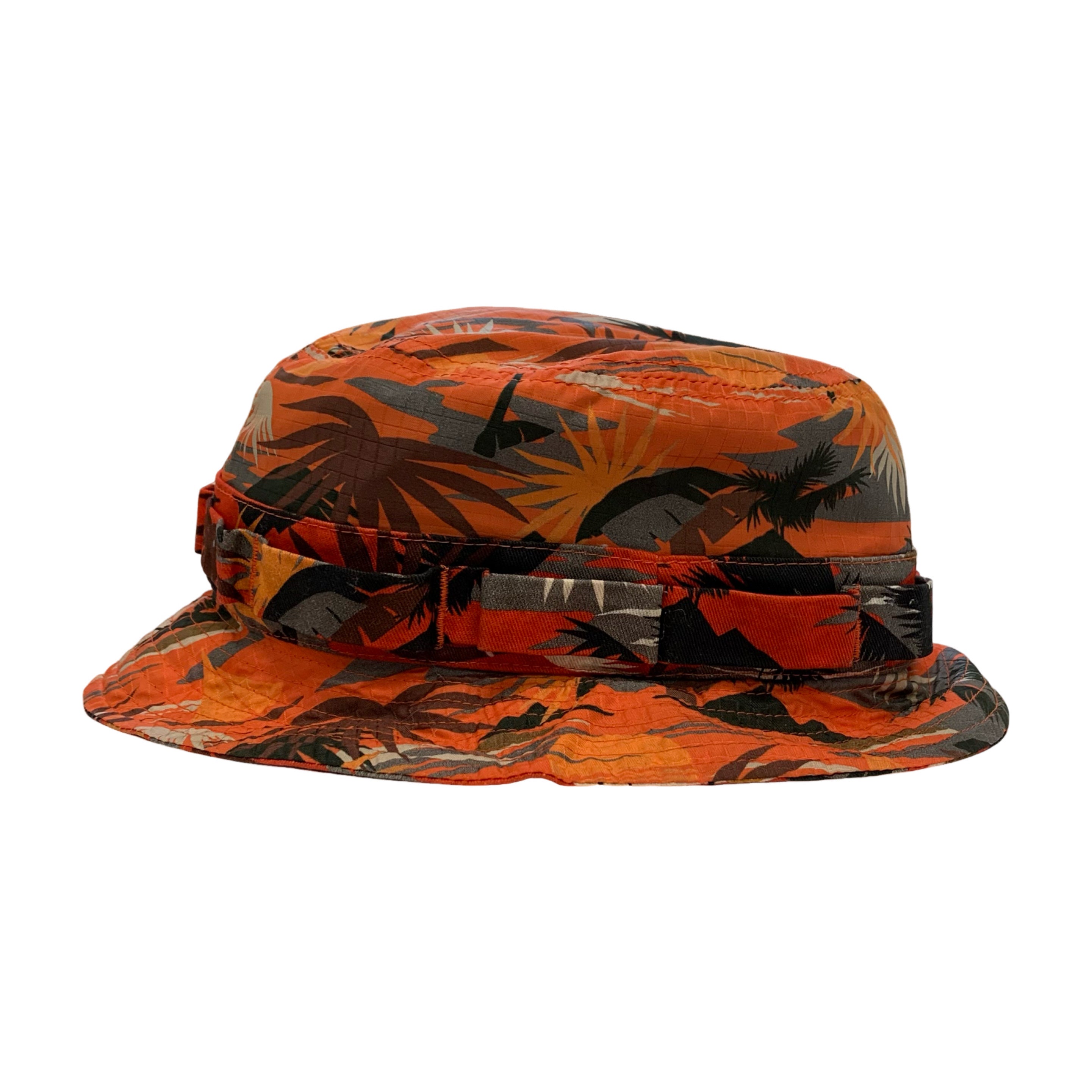 Palm Angels Bucket Hat Hawaii Floral Orange Hat