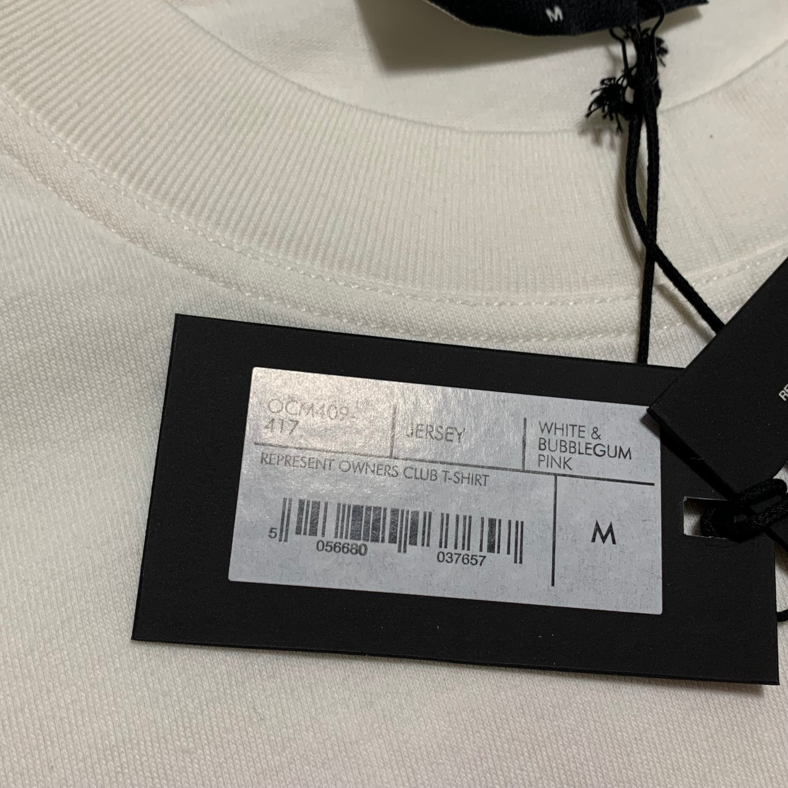 Represent Medium Owners Club Pink White Tee