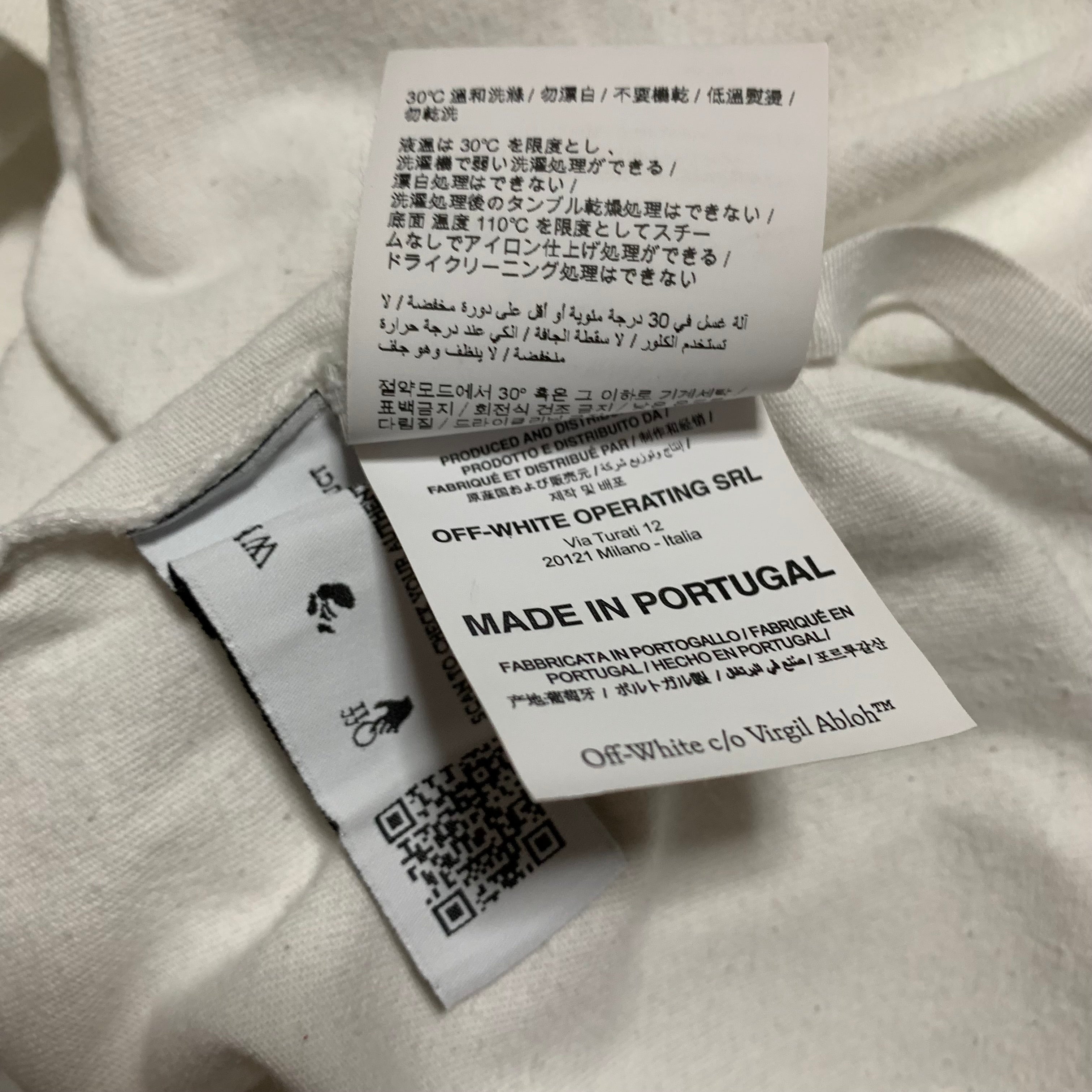 Off White Small Dripped Logo White Tee Virgil Abloh