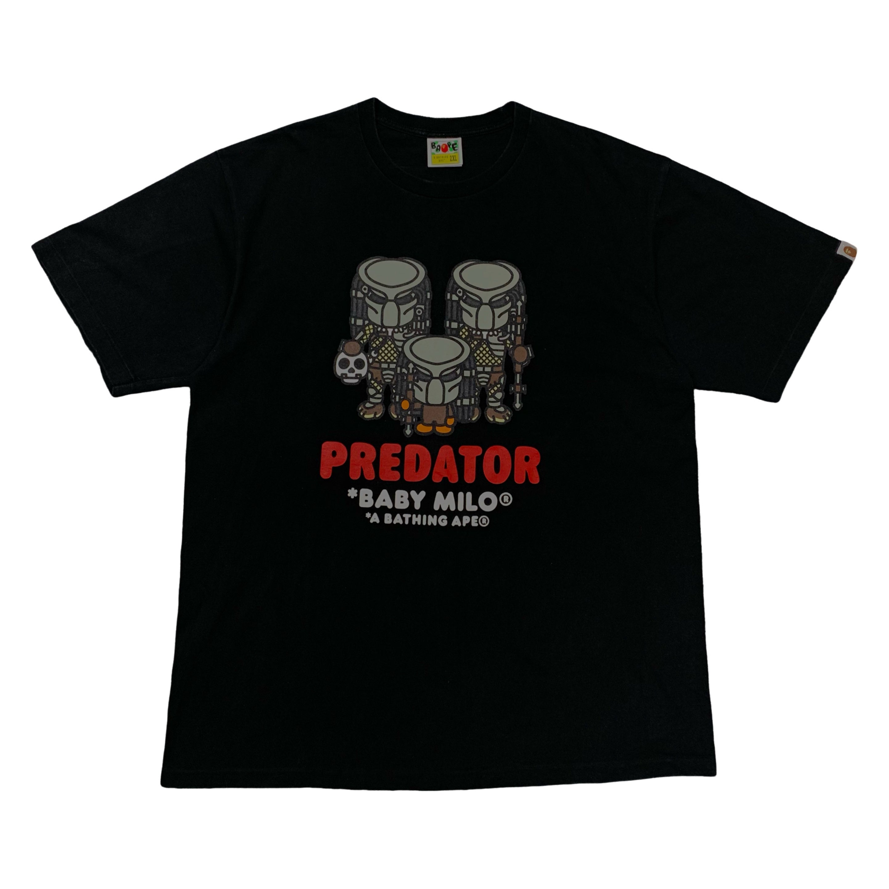Bape 2XL Tee Predator Baby Milo Graphic Black T-Shirt A Bathing Ape XXL