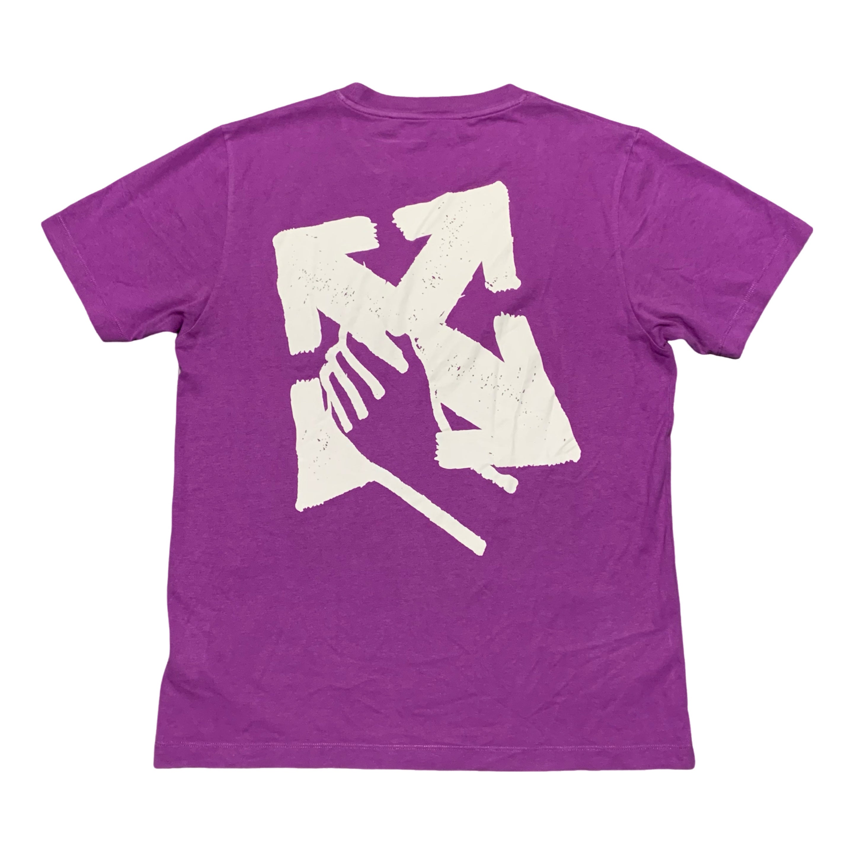Off White Medium Hand Arrow Purple Tee Virgil Abloh