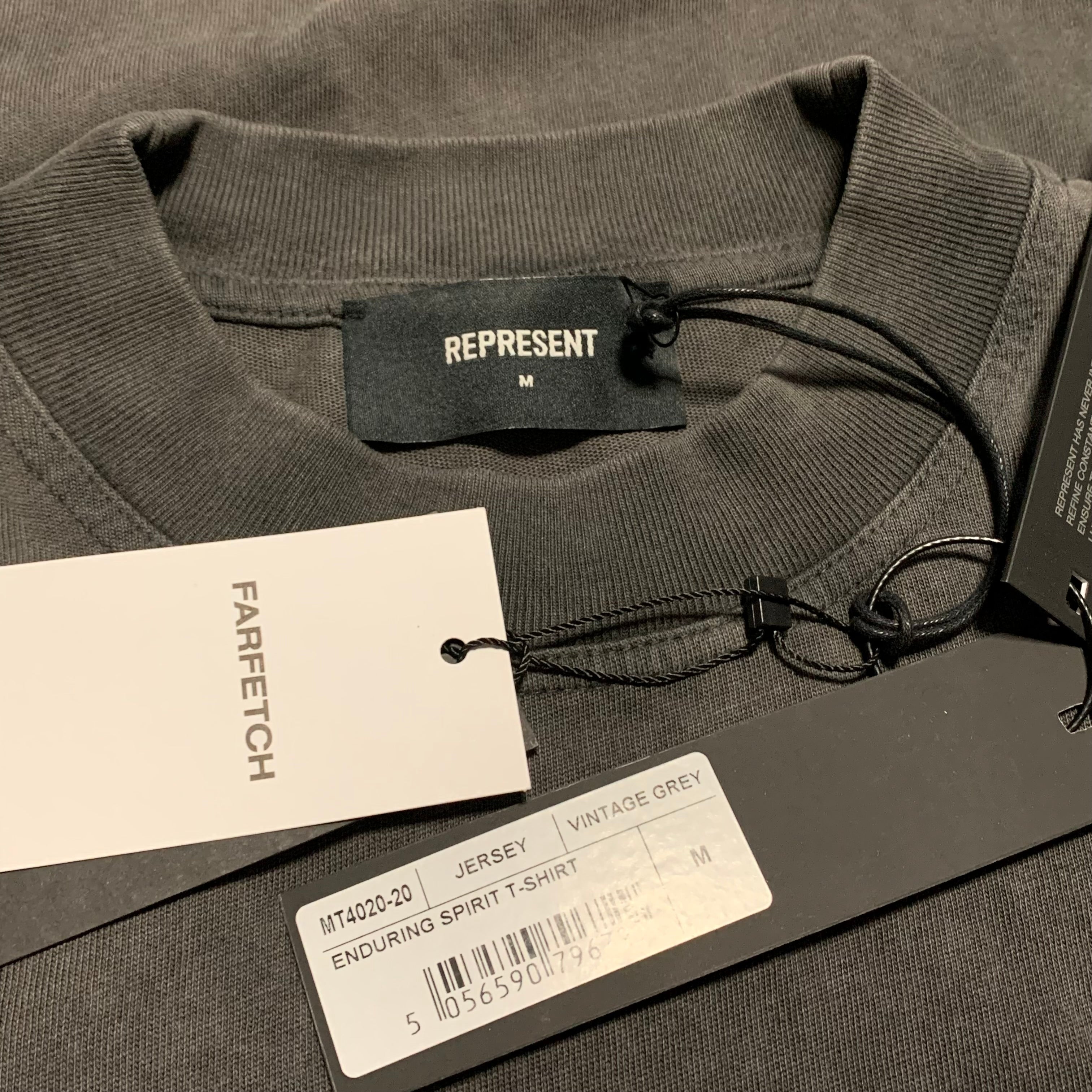 Represent Medium Enduring Spirit Vintage Grey Tee