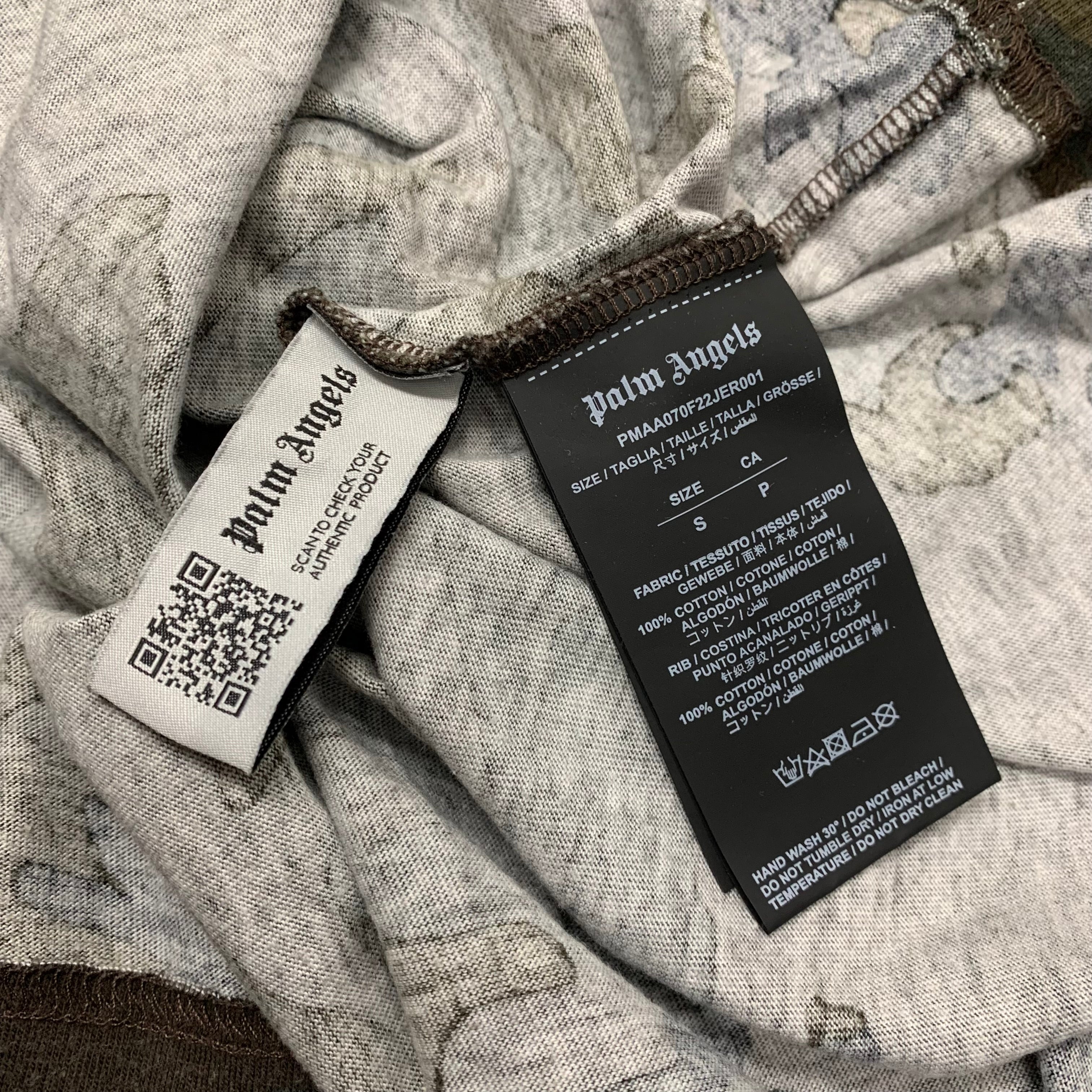 Palm Angels Small Tee Camo Green Classic T-Shirt
