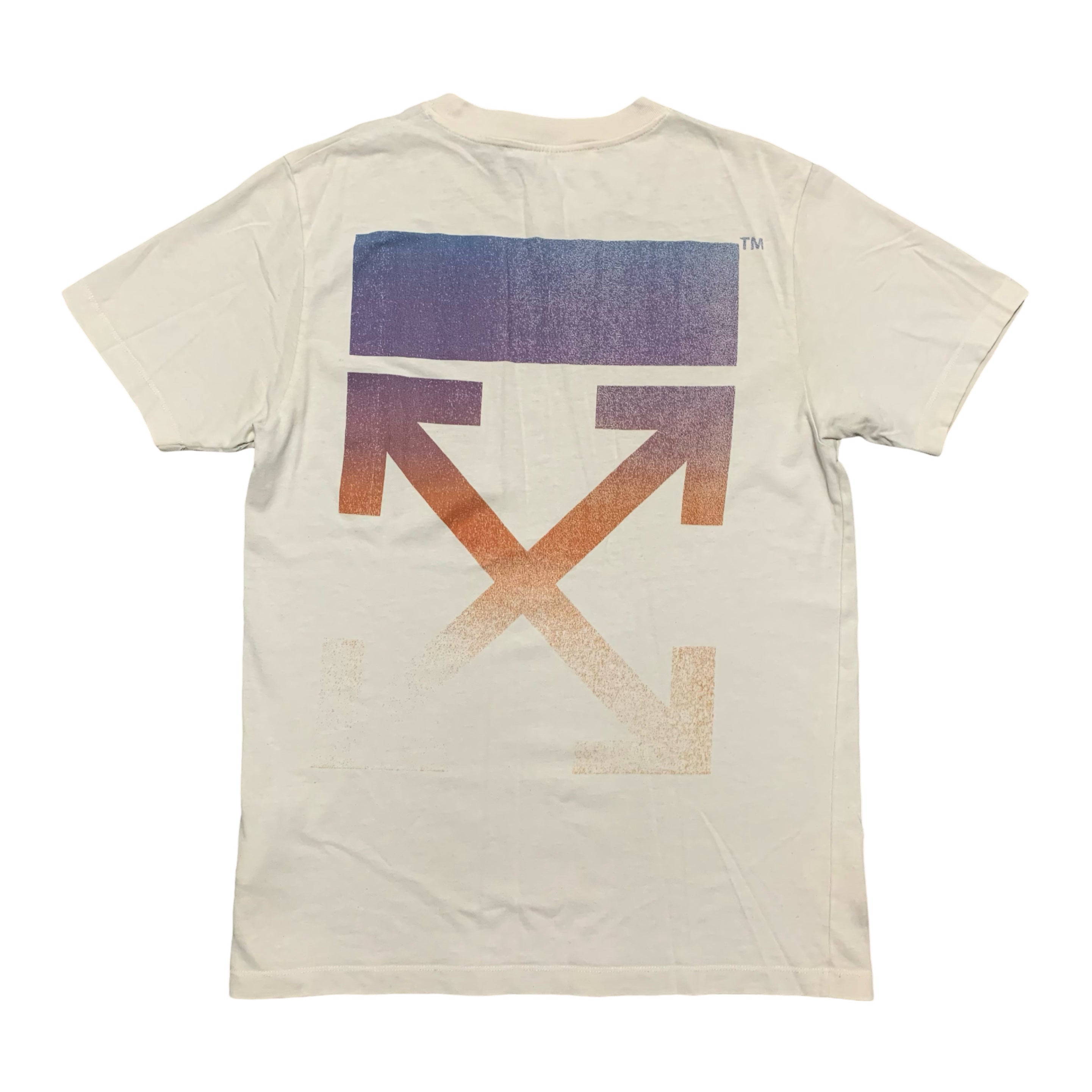 Off White Medium Arrows Degrade White Tee Virgil Abloh