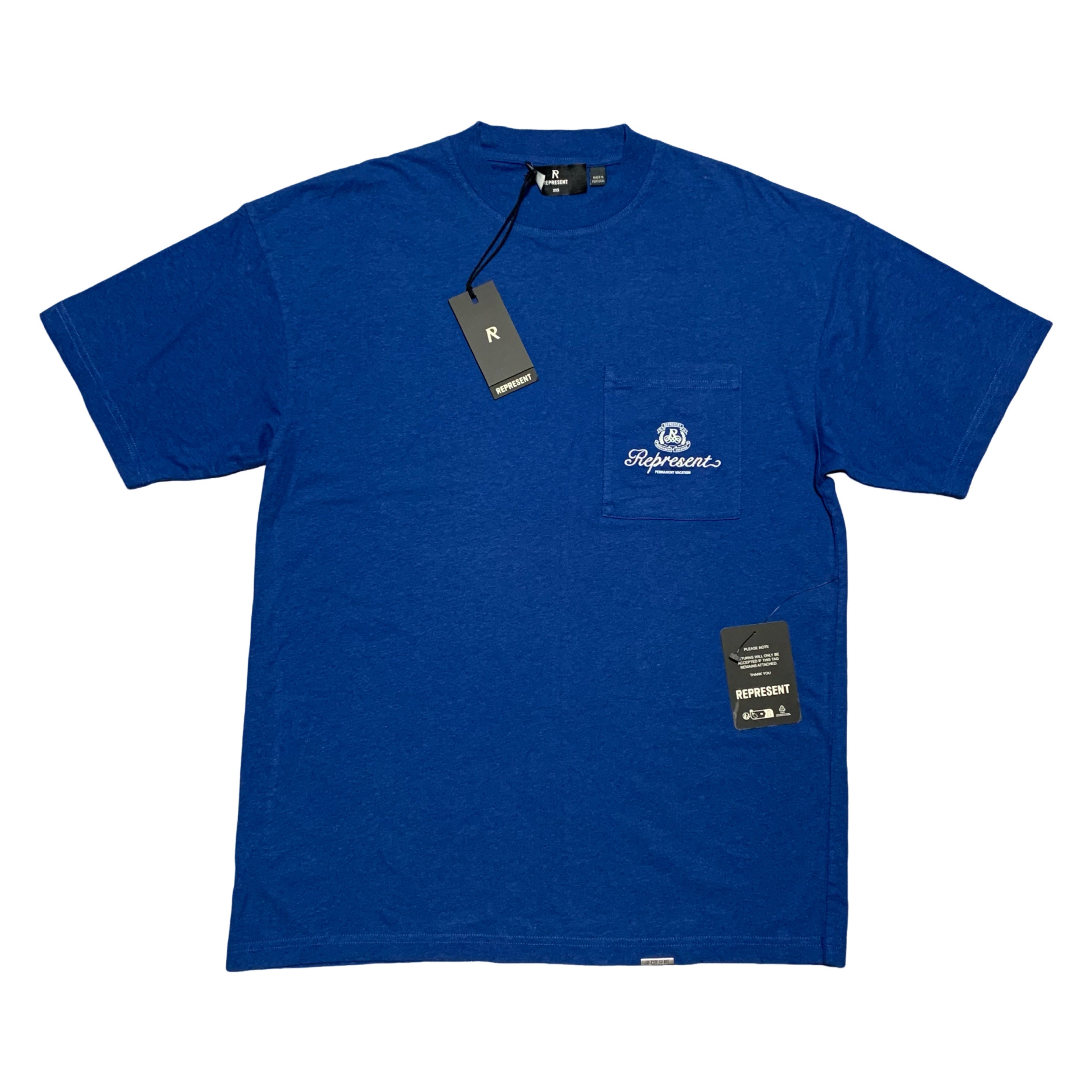Represent XXS Permanent Vacation Royal Blue Pocket Tee