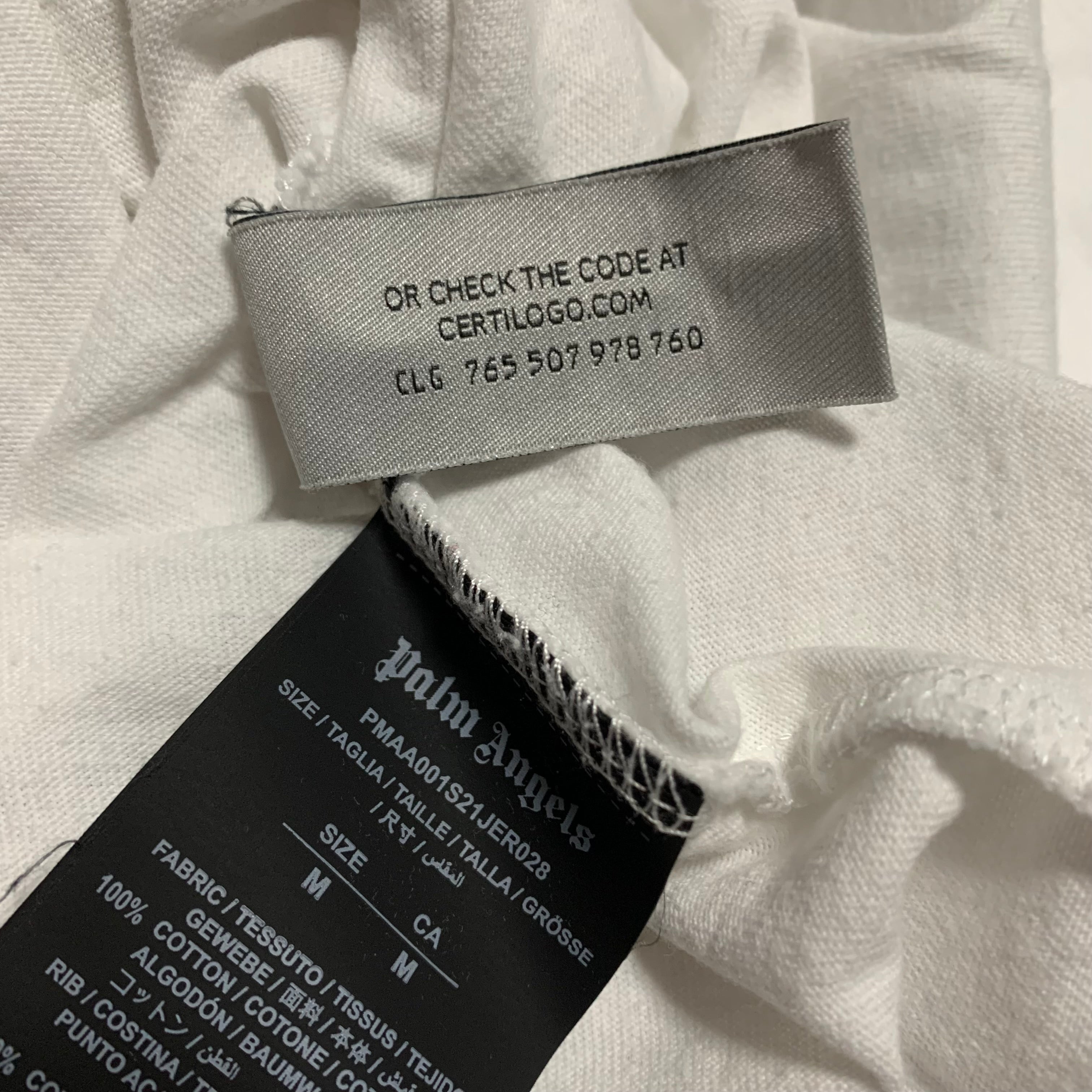 Palm Angels Medium Tokyo Sprayed White Tee