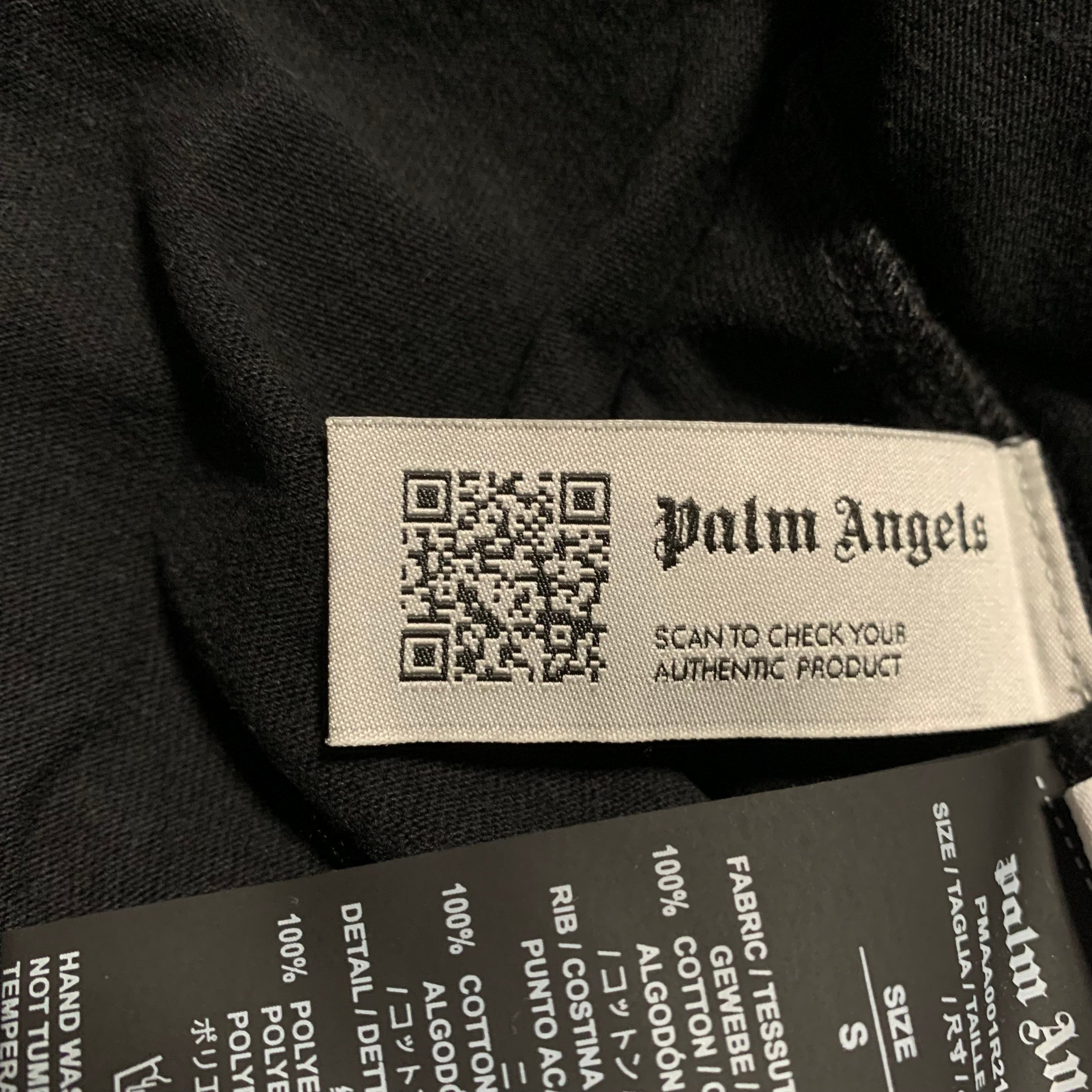 Palm Angels Small Burning Head Logo Black Tee