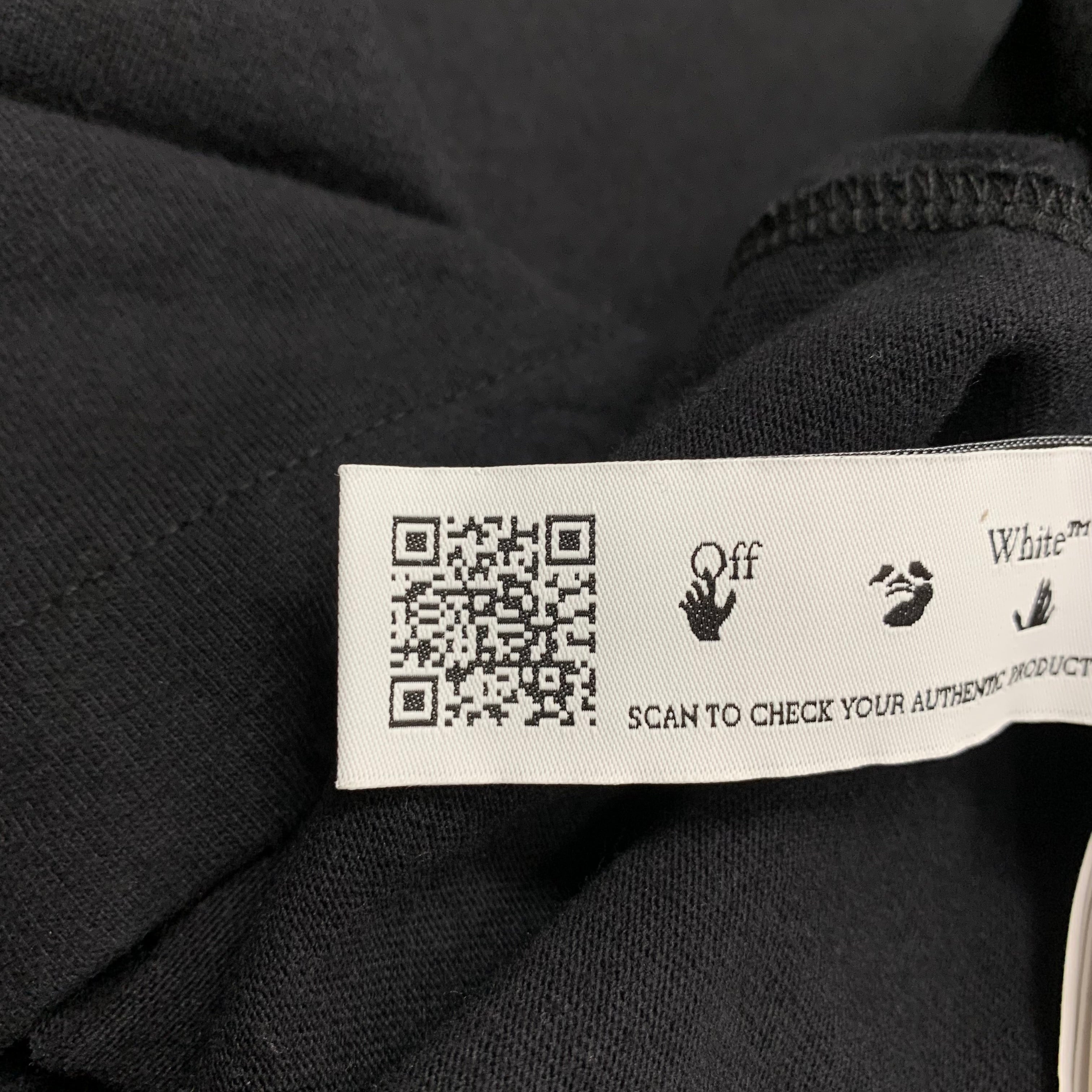 Off White Large Tee Rave Flyer Skate Black T-Shirt Virgil Abloh
