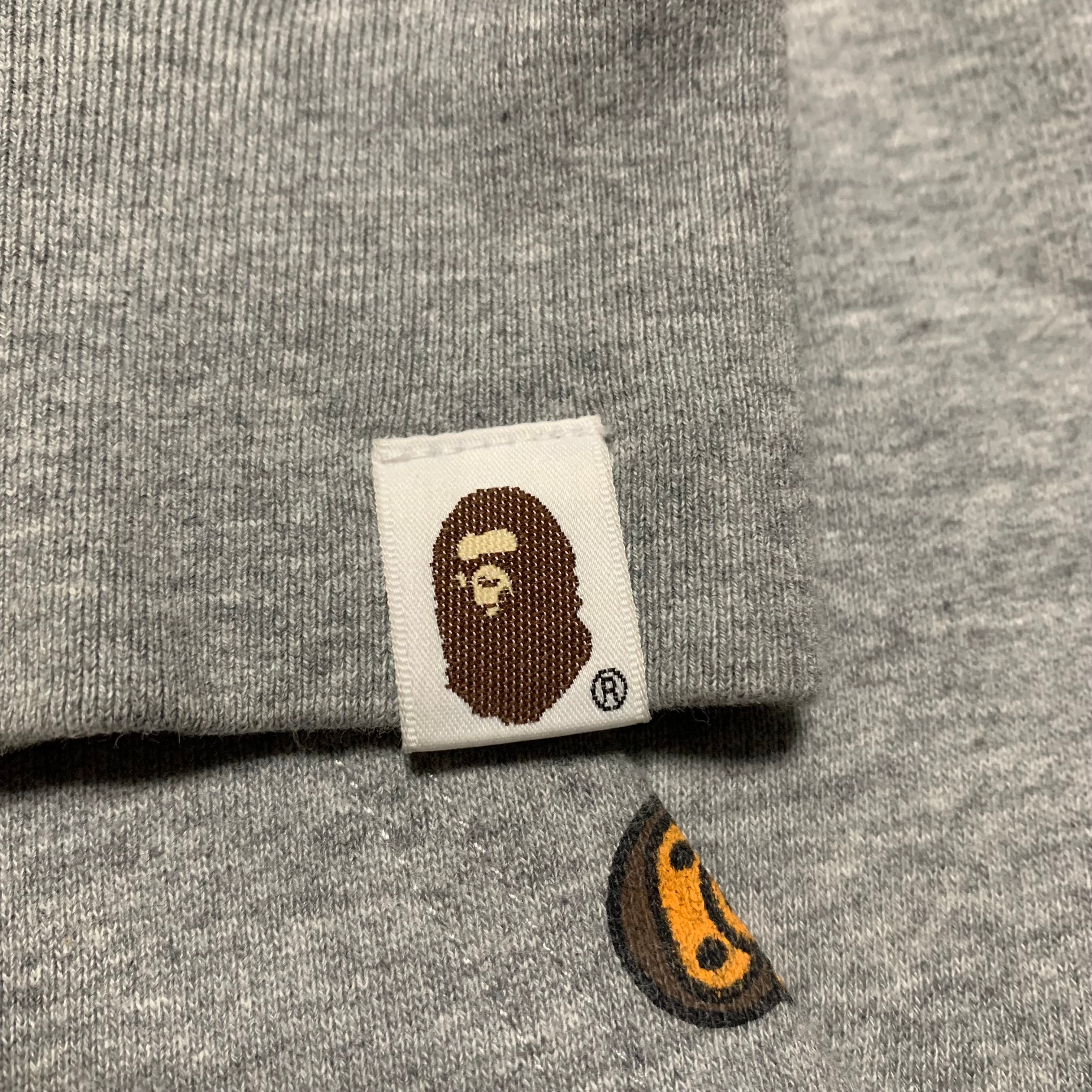 Bape Large Hoodie Baby Milo Grey Hoodie A Bathing Ape 2016