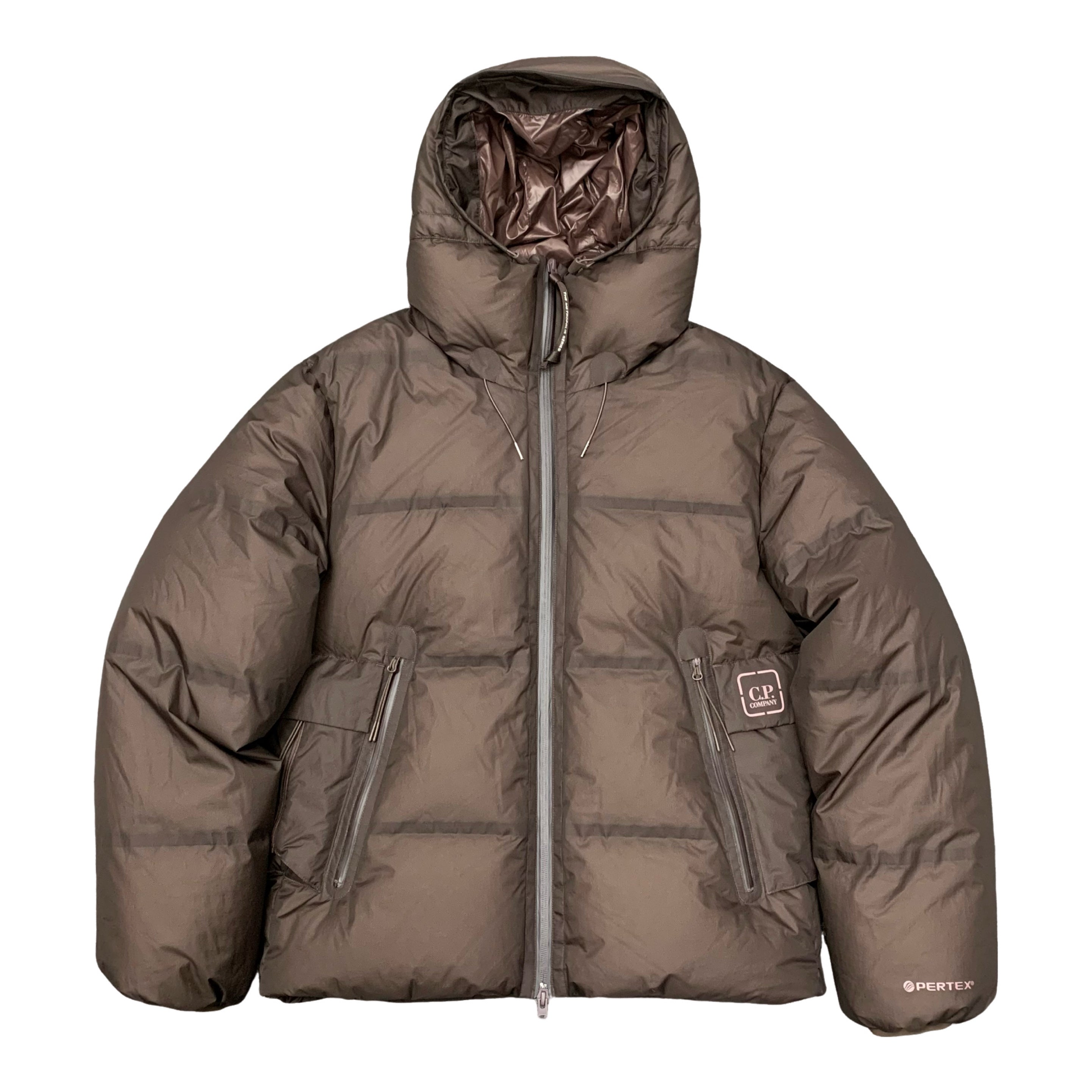 C.P. Company Small Jacket Puffer Metropolis Pertex Down Brown Hooded Jacket (RRP £805)