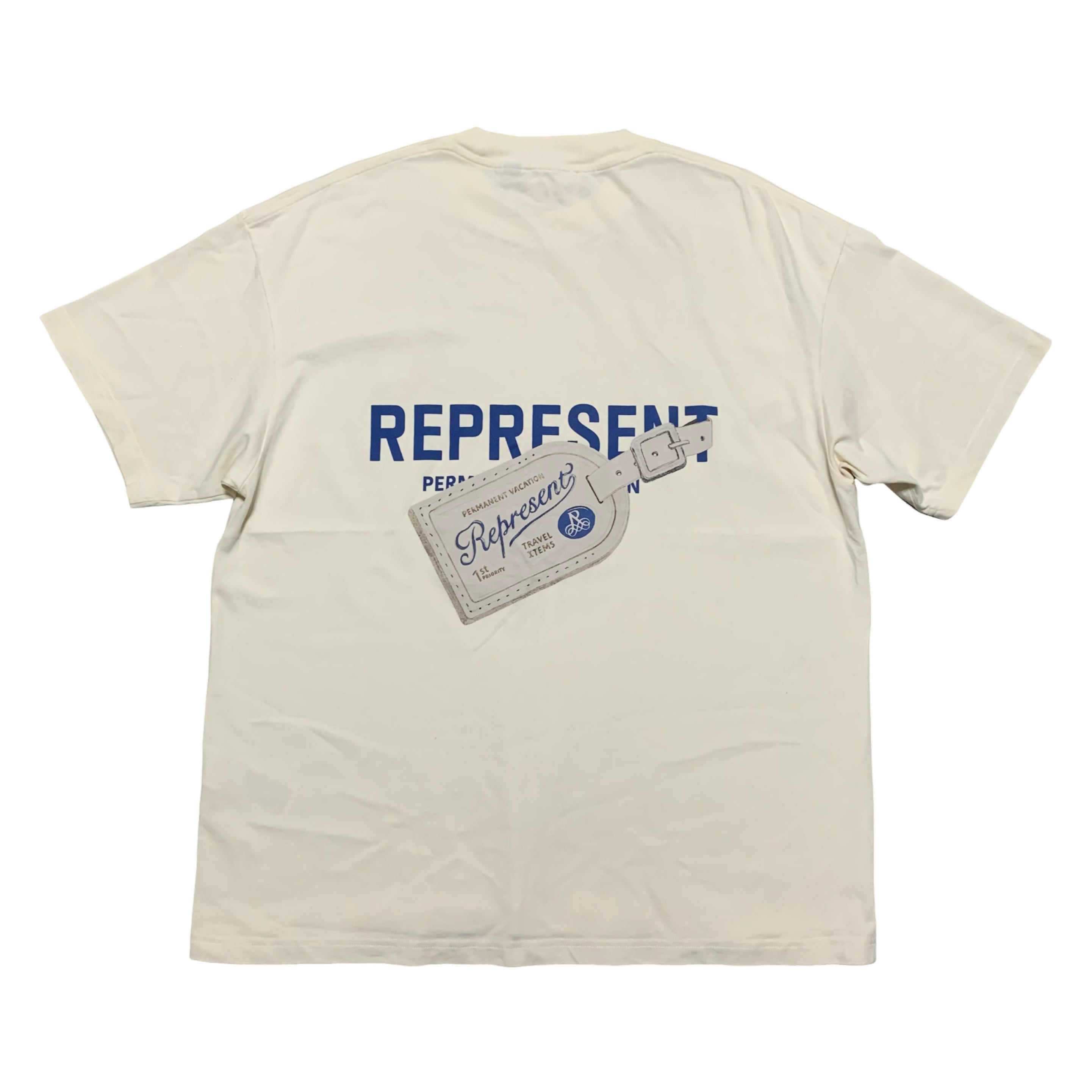 Represent Medium Luggage Tag Antique White Tee