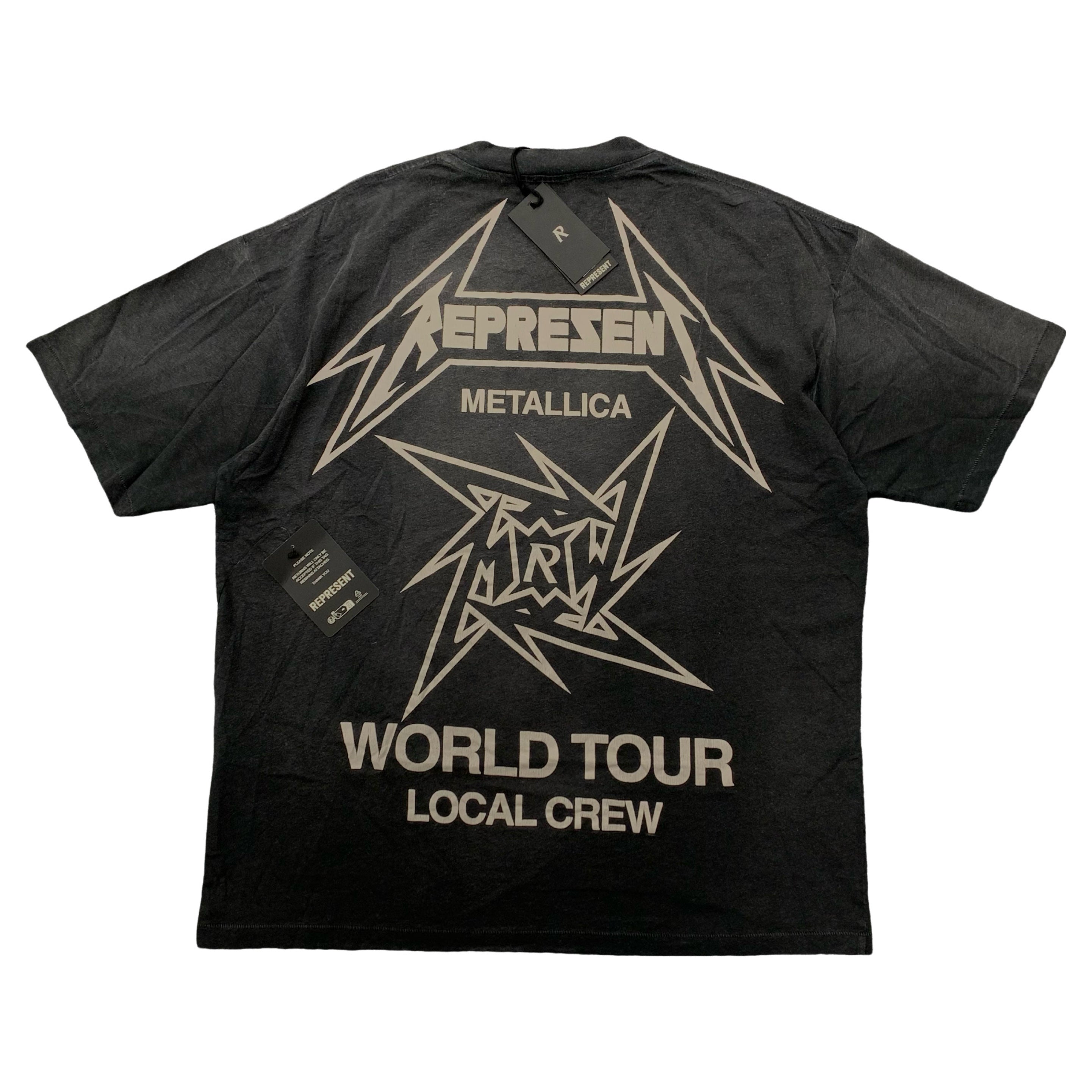 Represent Small Tee Metallica Local Crew 40th Anniversary Stained Black T-Shirt