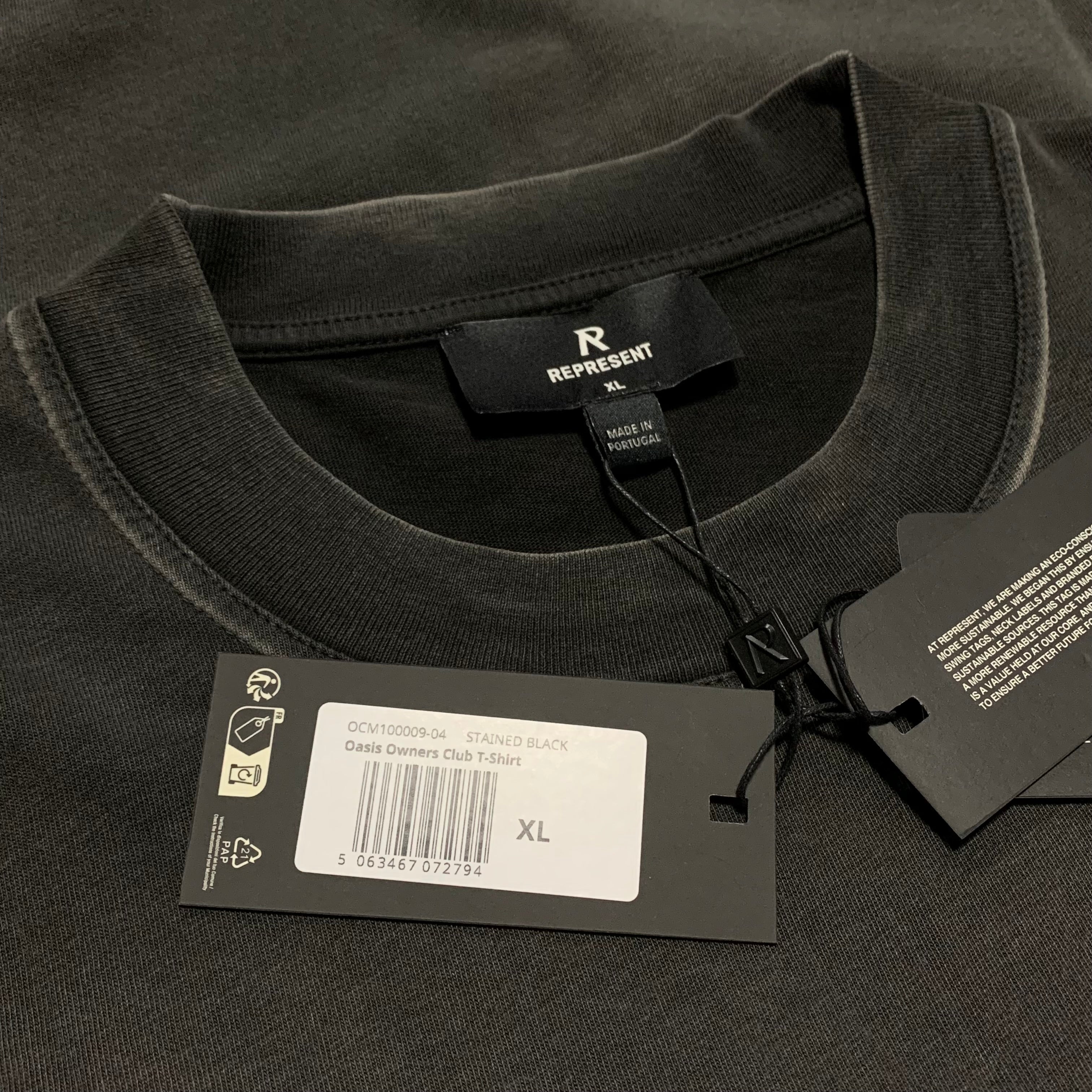 Represent XL Oasis Owners Club Stained Black Tee