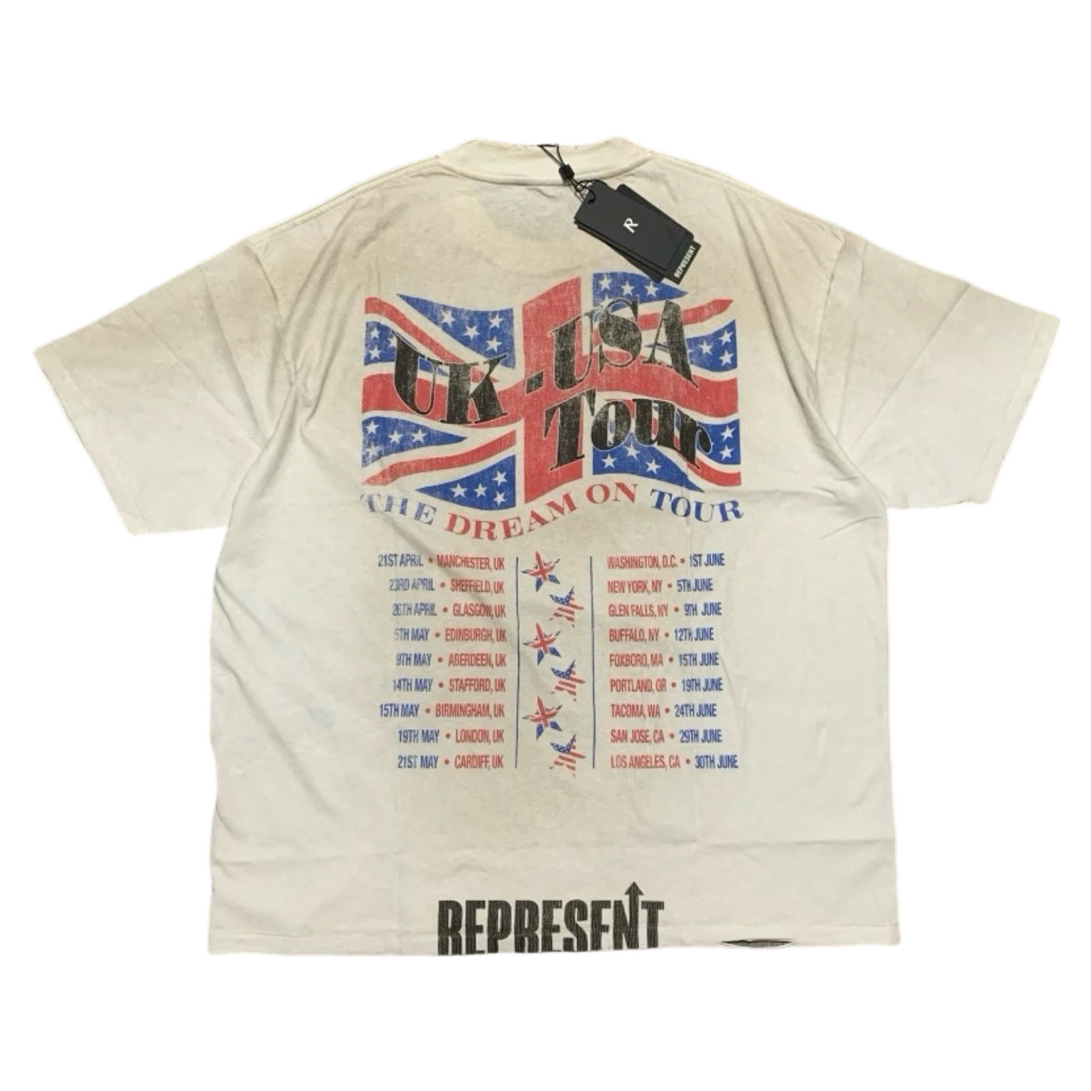 Represent XL Tee Dream On Tour Ecru White T-Shirt