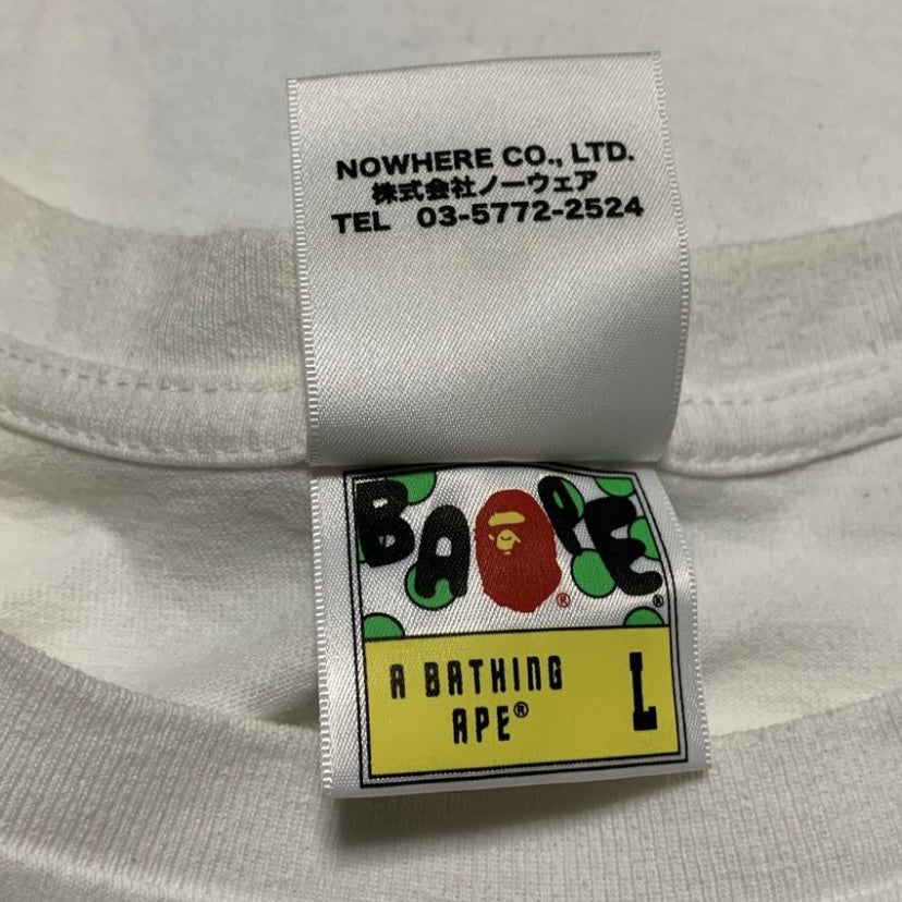 Bape Large Sesame Street Ape Head White Tee A Bathing Ape