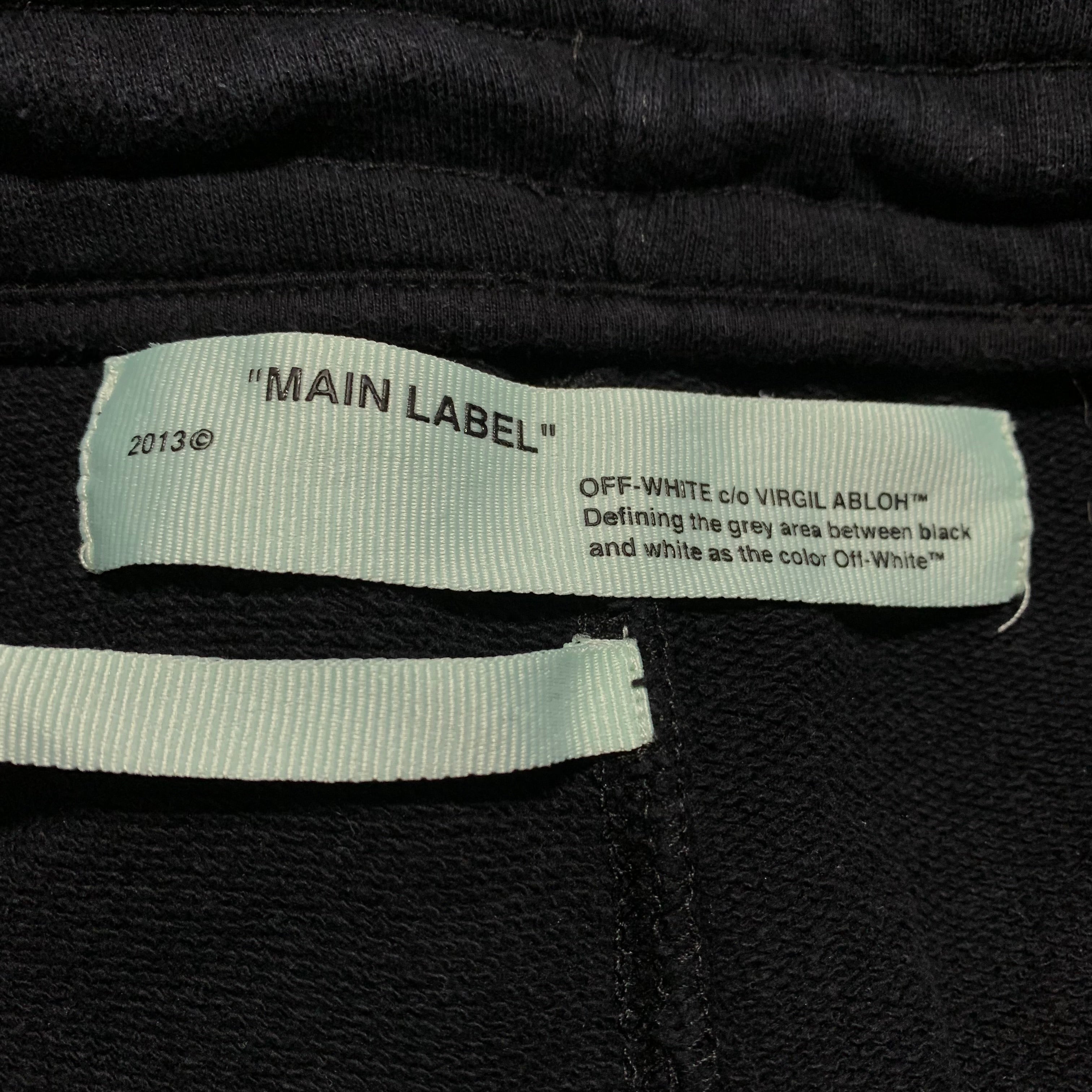 Off White Medium Shorts Graphic Black Jogger Bottoms Virgil Abloh