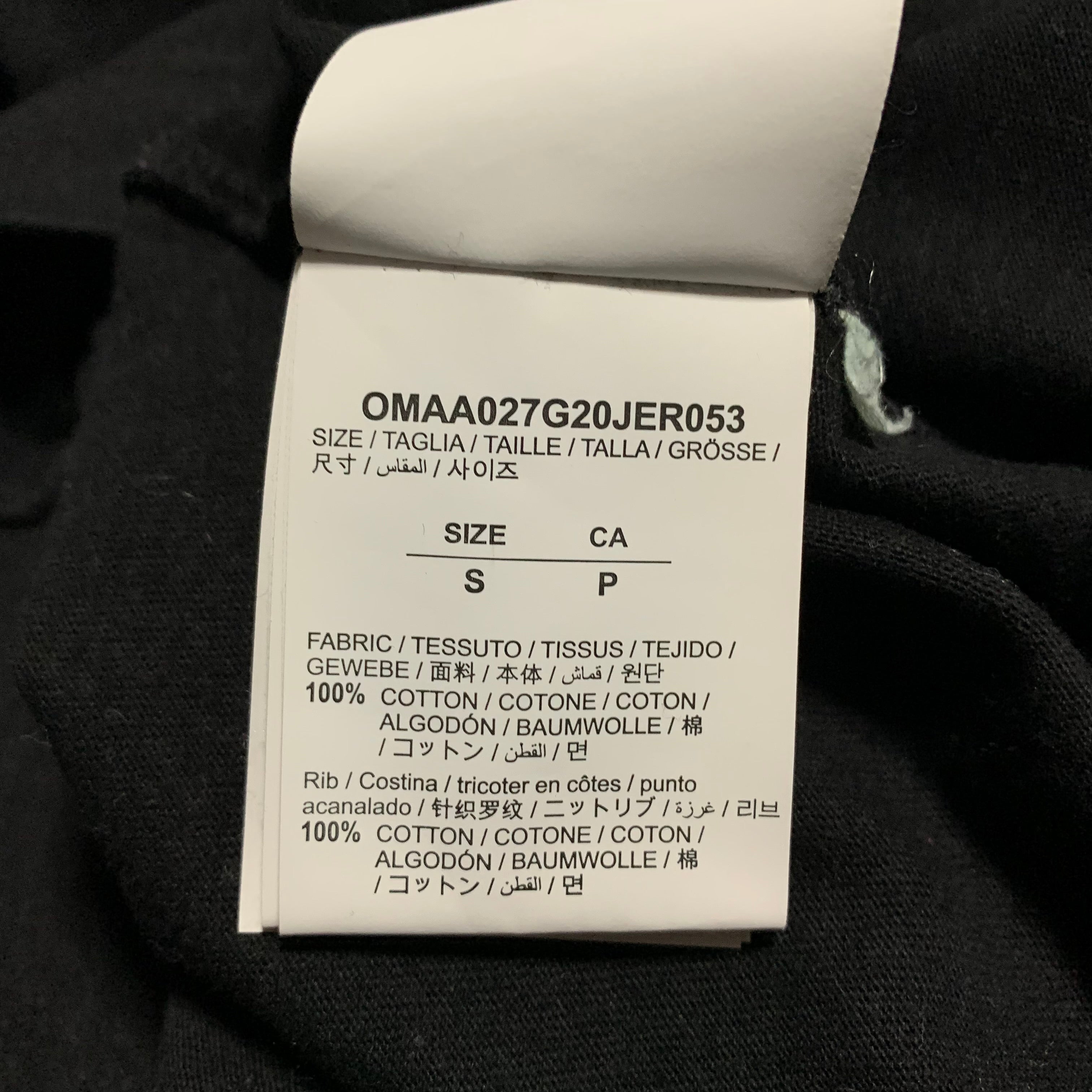 Off White Small Airport Arrows Black Tee Virgil Abloh