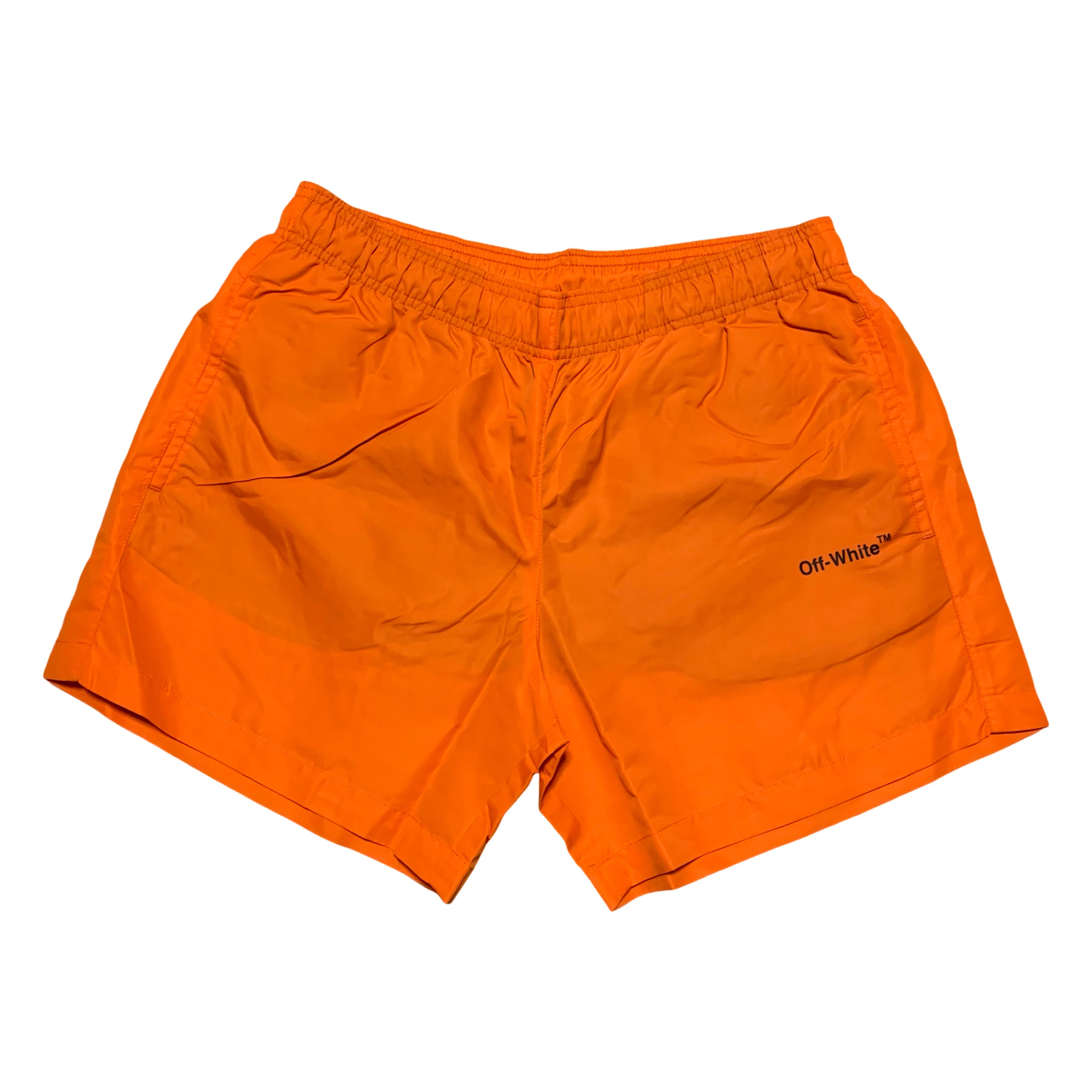 Off White Medium Shorts Single Arrow Orange Swim Shorts Bottoms Virgil Abloh