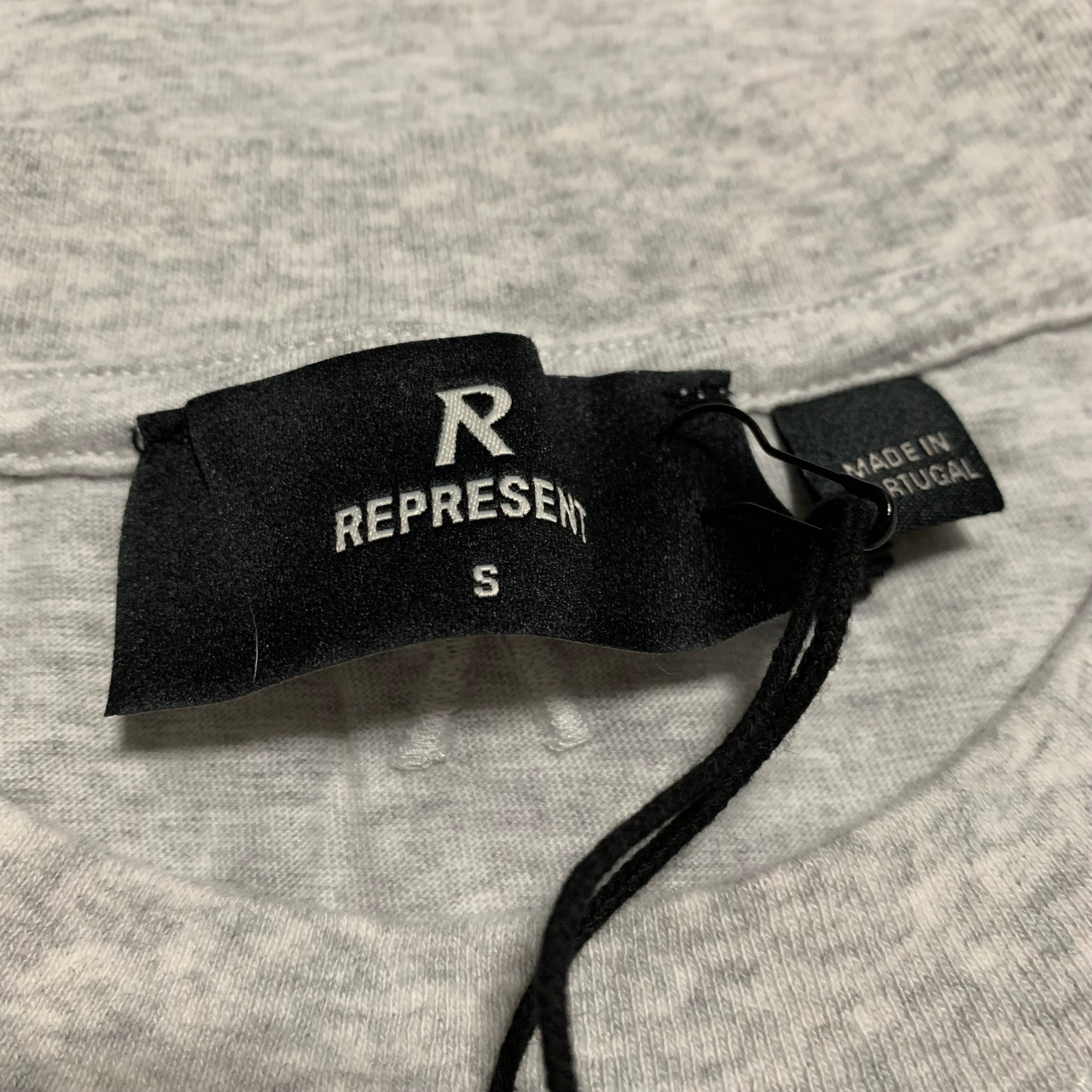 Represent Small Initial Marl Ice Grey Tee Regular Fit