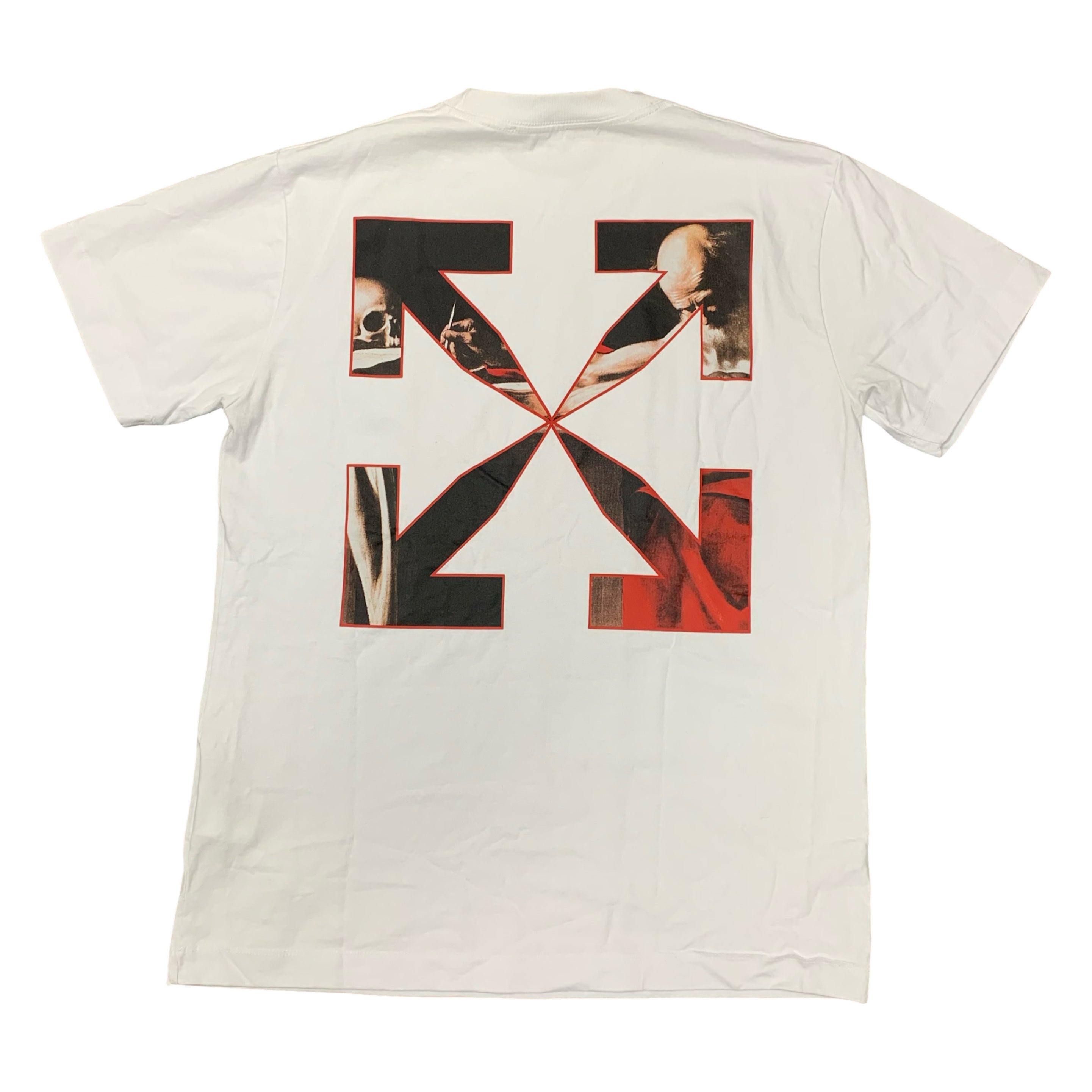 Off White Medium Tee Caravaggio Arrows White T-Shirt Virgil Abloh