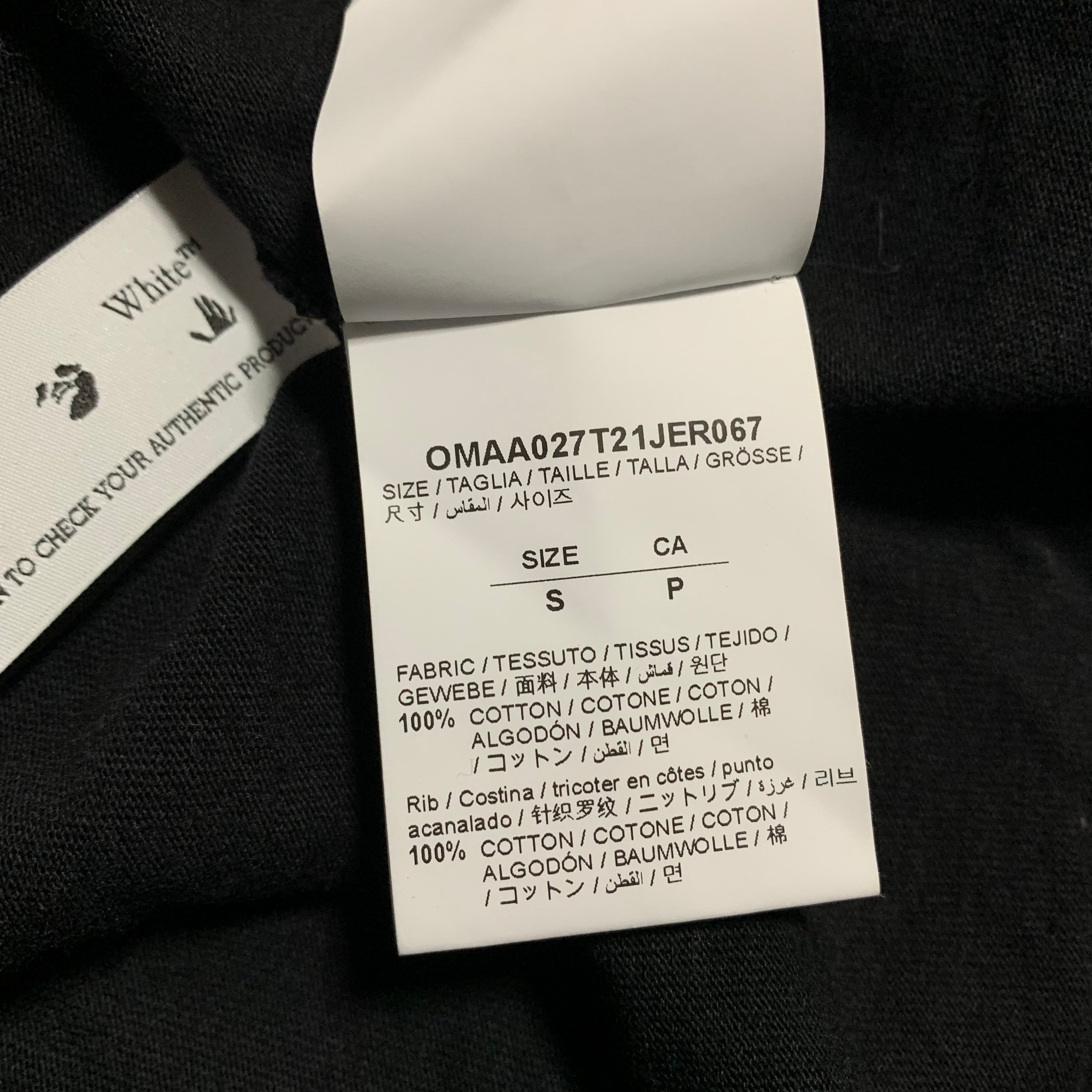 Off White Small Caravaggio Graphic Black Tee Till The End Virgil Abloh