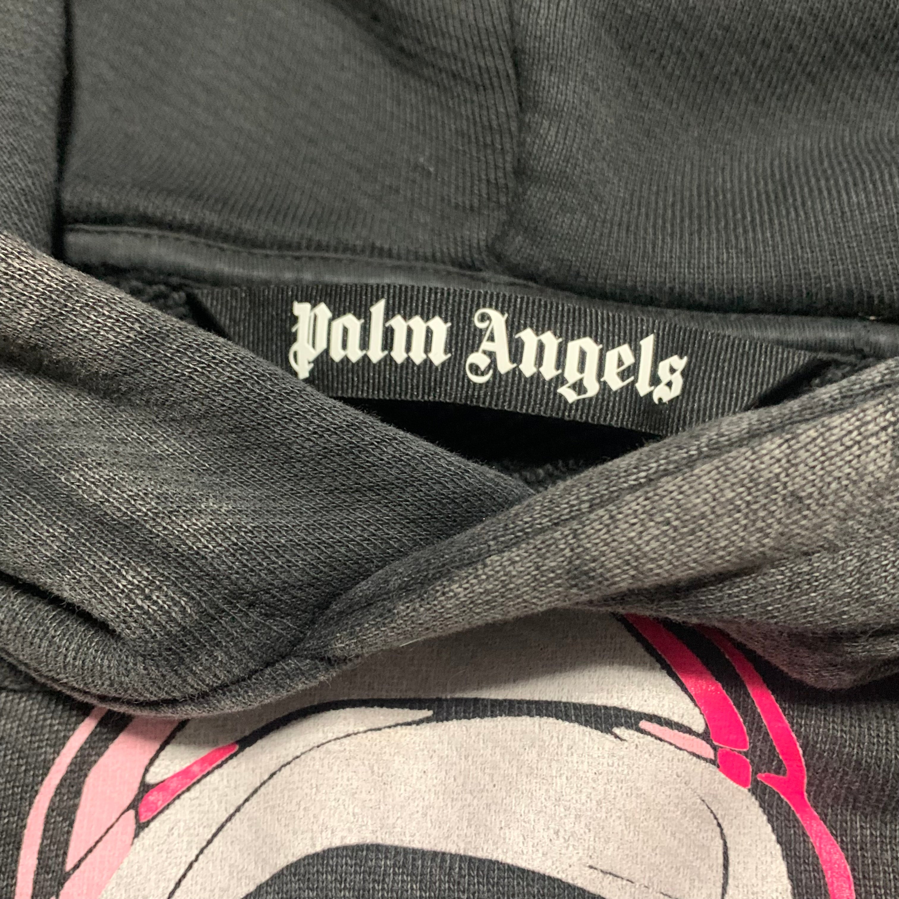 Palm Angels Medium Factory Records Faded Music Grey Hoodie