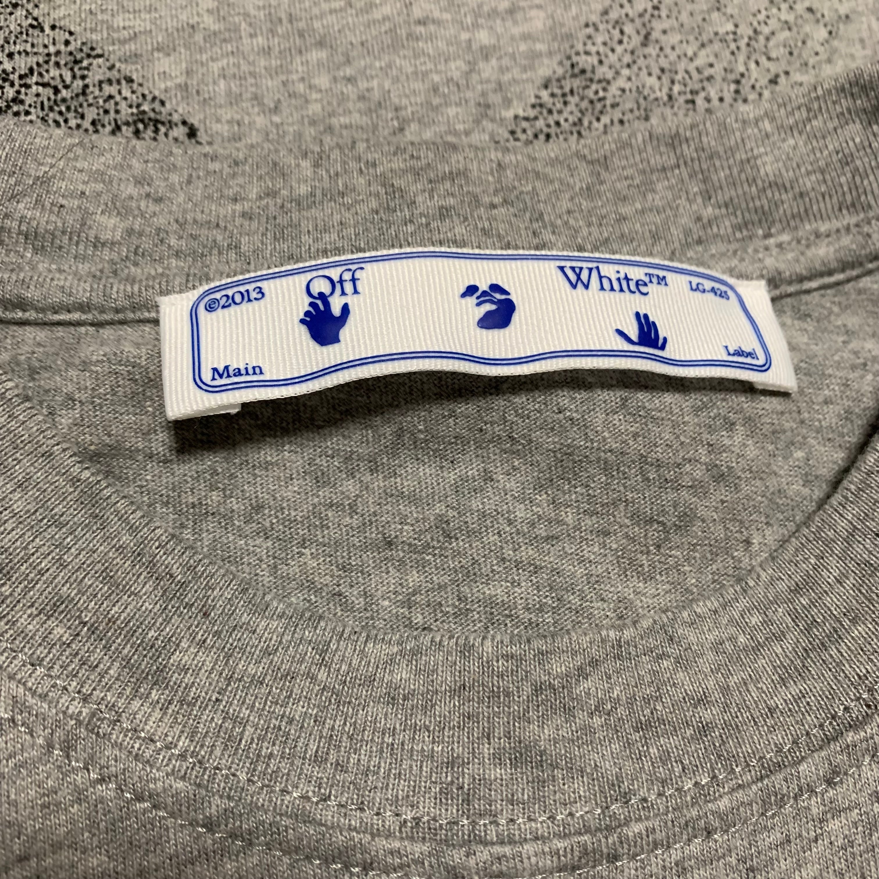 Off White Medium Degrade Arrows Grey Tee Virgil Abloh