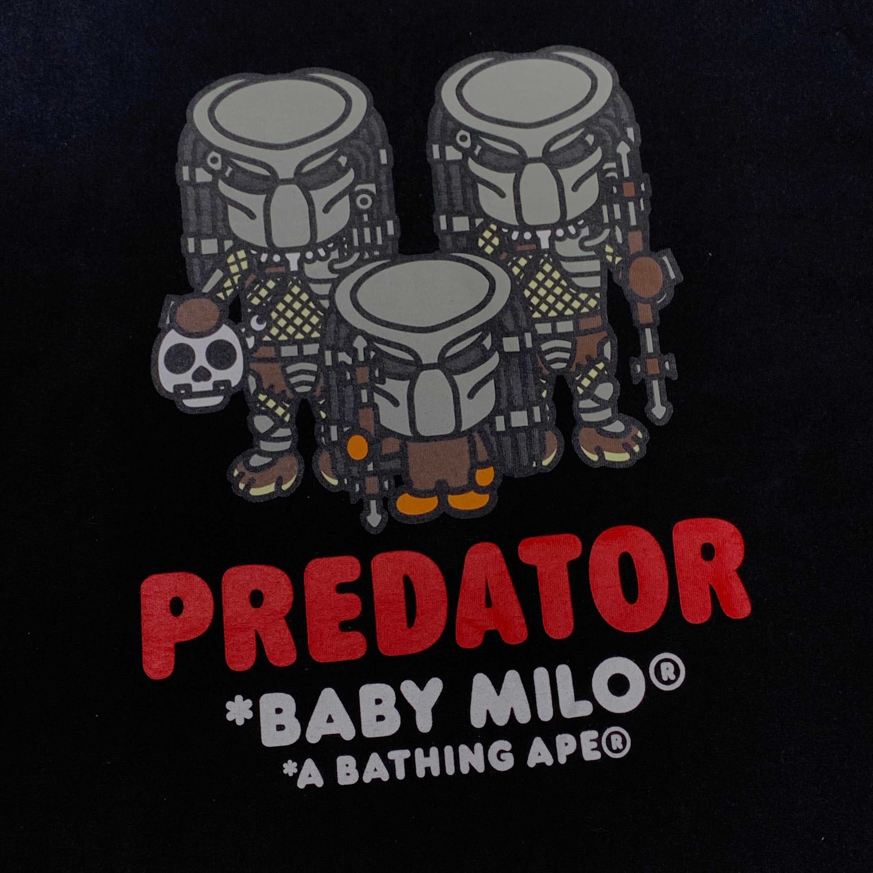 Bape 2XL Tee Predator Baby Milo Graphic Black T-Shirt A Bathing Ape XXL