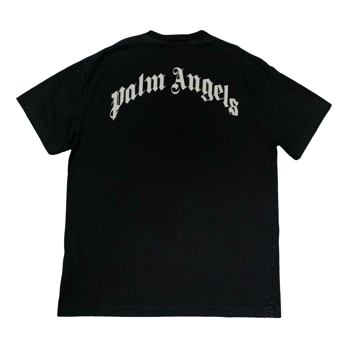 Palm Angels Large Tee Shark Graphic Black T-Shirt