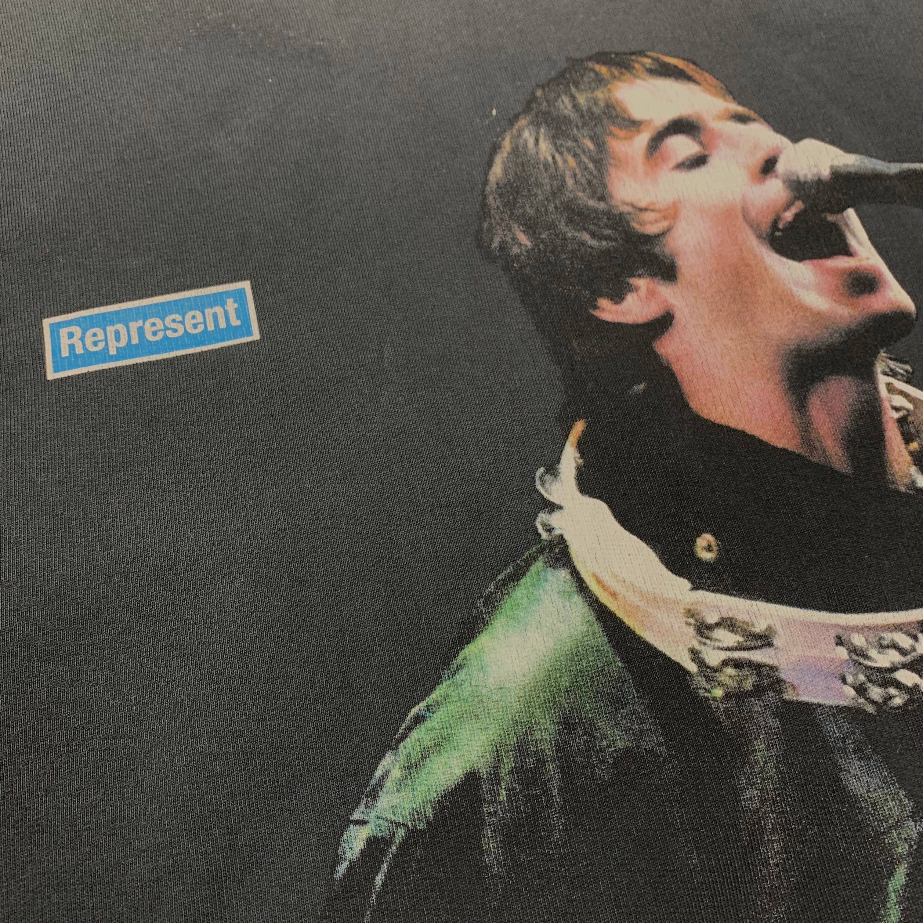 Represent Small Hoodie Liam Gallagher Vintage Black Hoodie