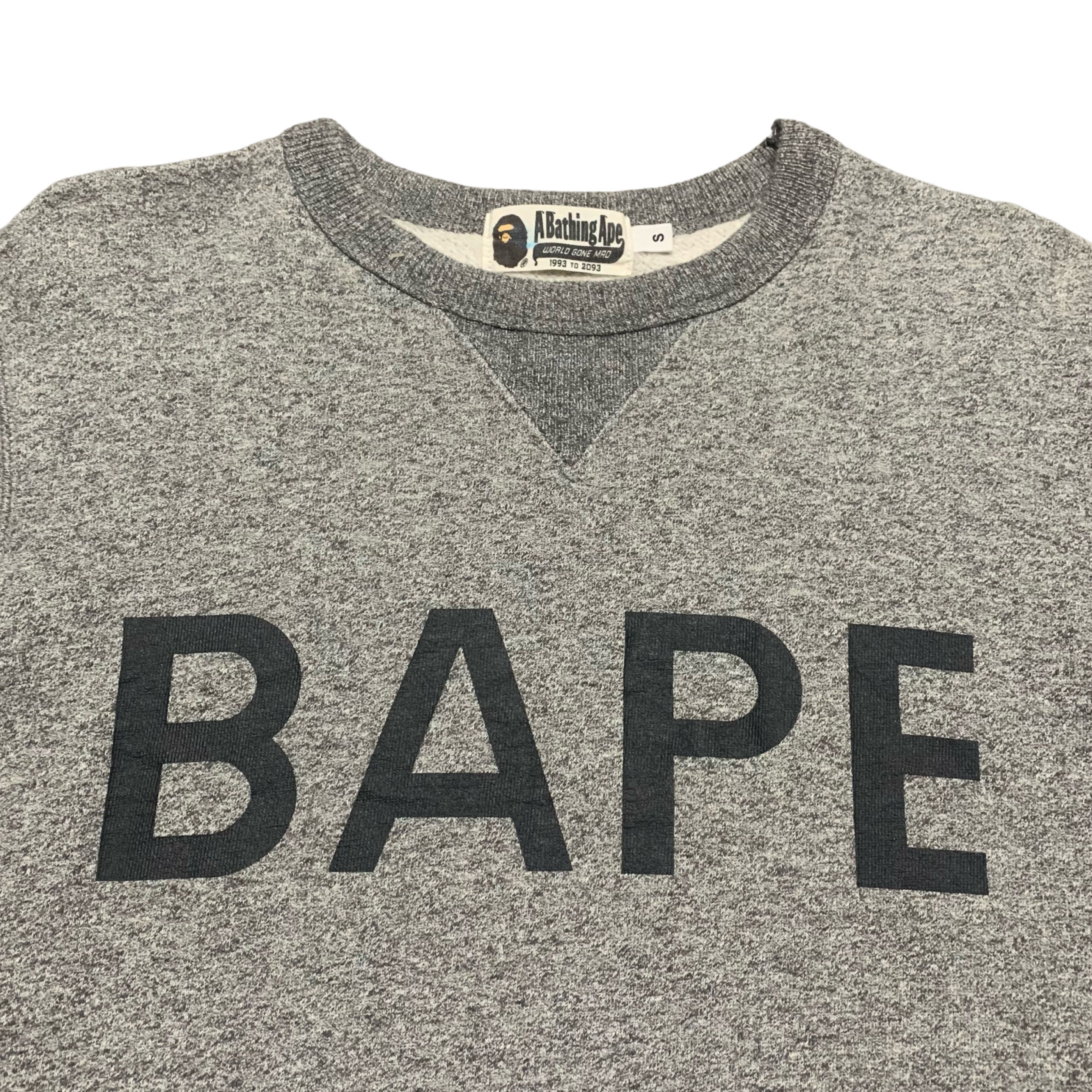 Bape Small Grey Sweatshirt Crewneck A Bathing Ape