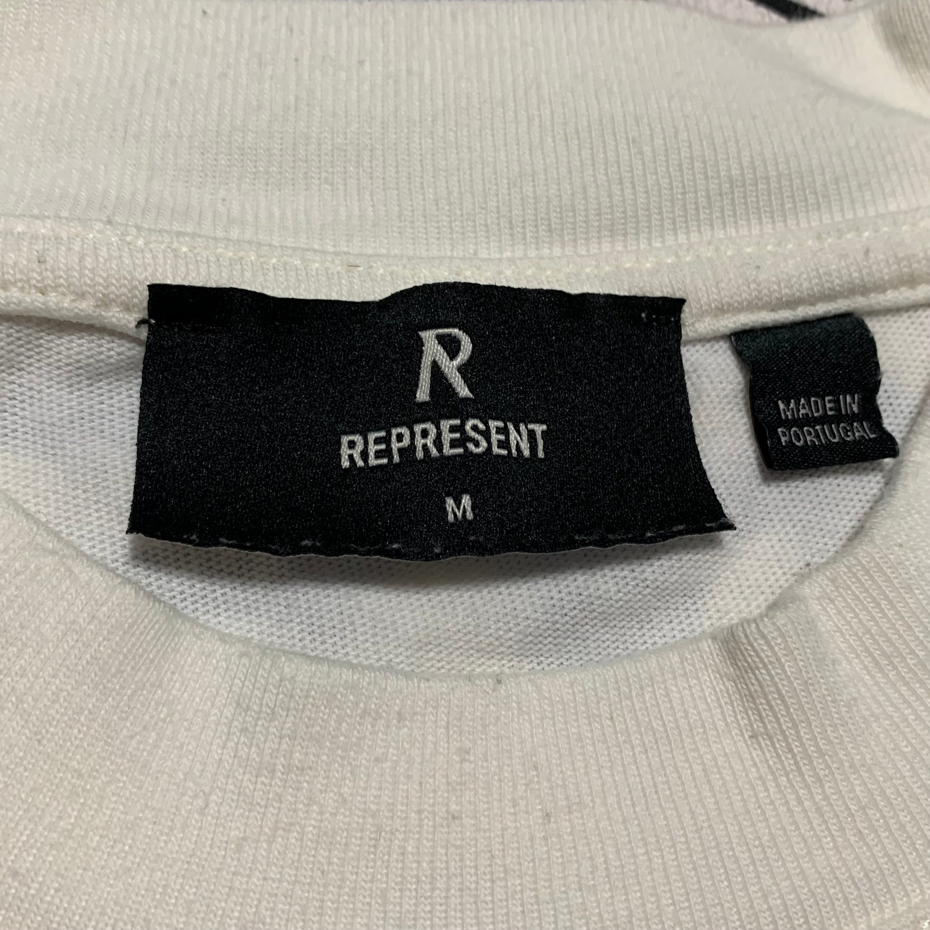 Represent Medium Classic Parts Flat White Pocket Tee