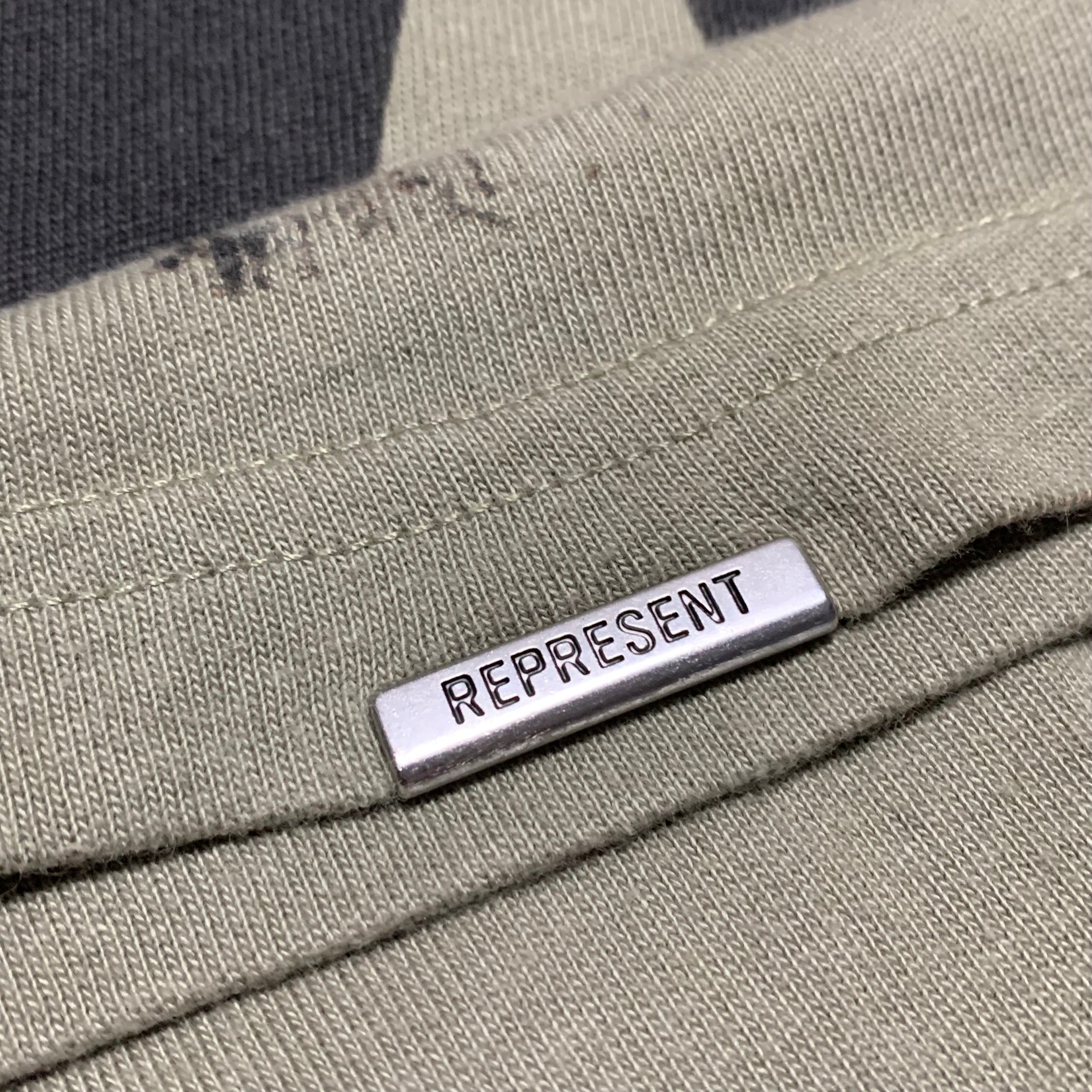 Represent XS Thoroughbred Dog Khaki Green Tee
