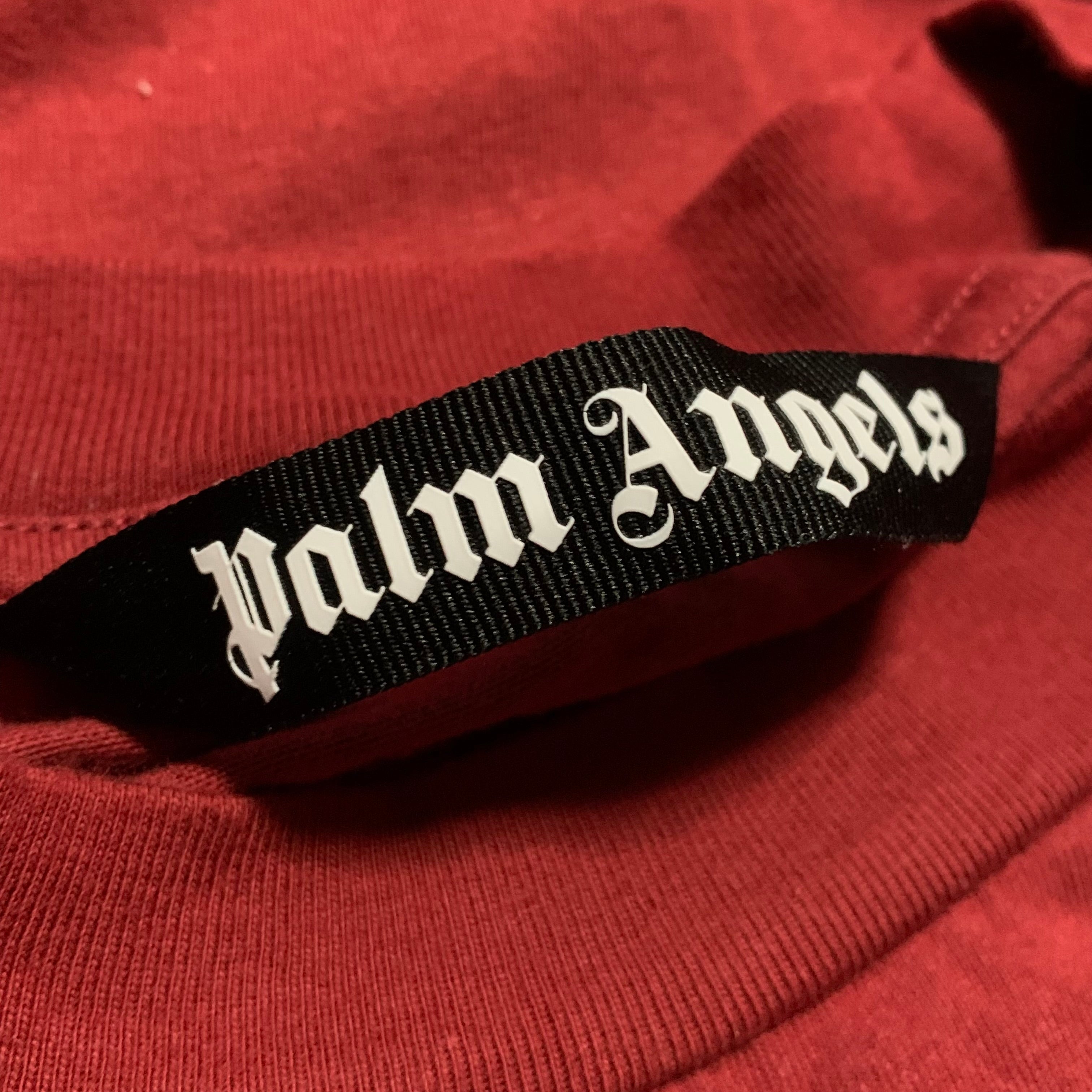 Palm Angels XL Bear Classic Burgundy Tee
