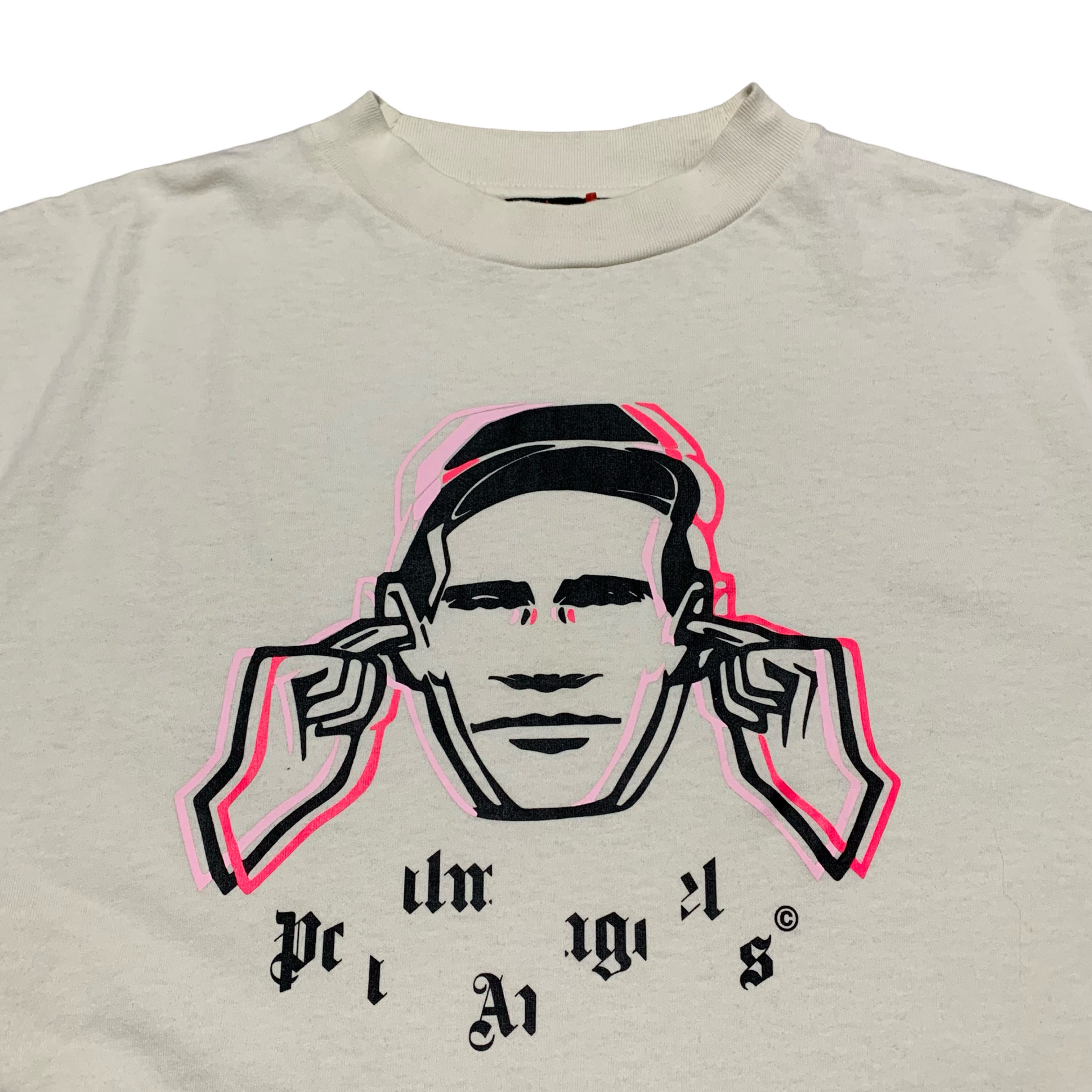 Palm Angels Small Factory Records White Tee Faded Music 2021