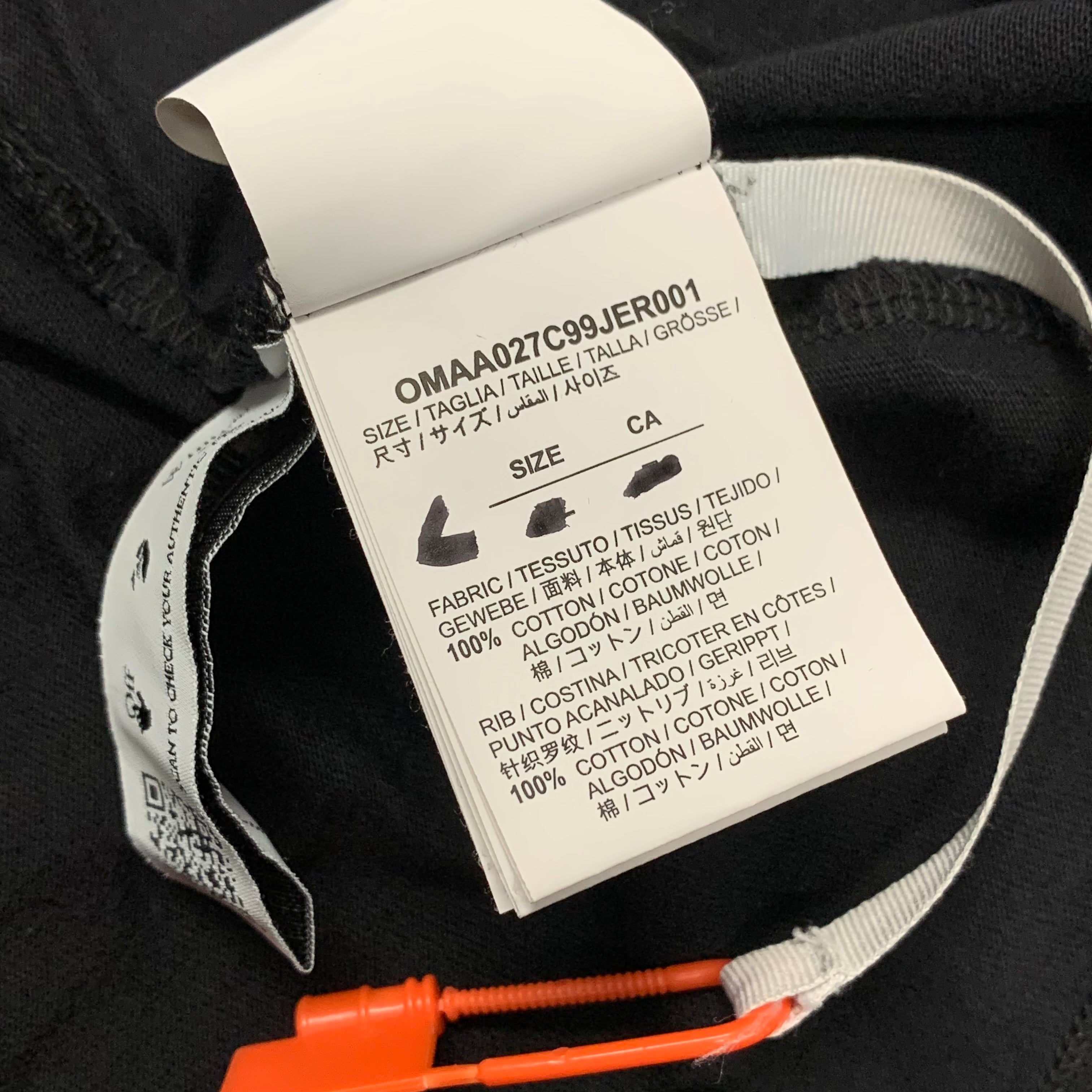 Off White Large Tee Diag Black T-Shirt Virgil Abloh