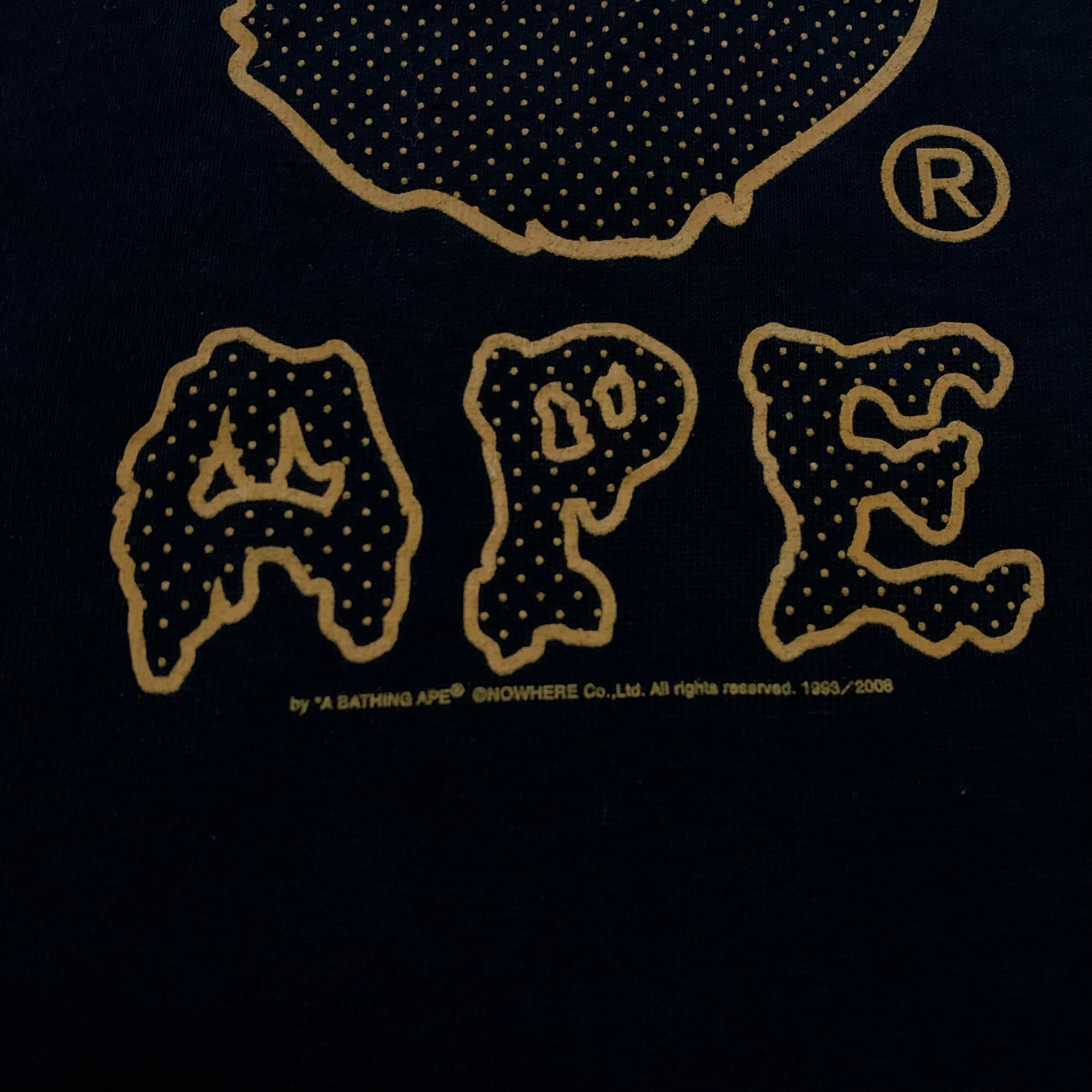 Bape Medium Halloween College Black Tee A Bathing Ape 2008