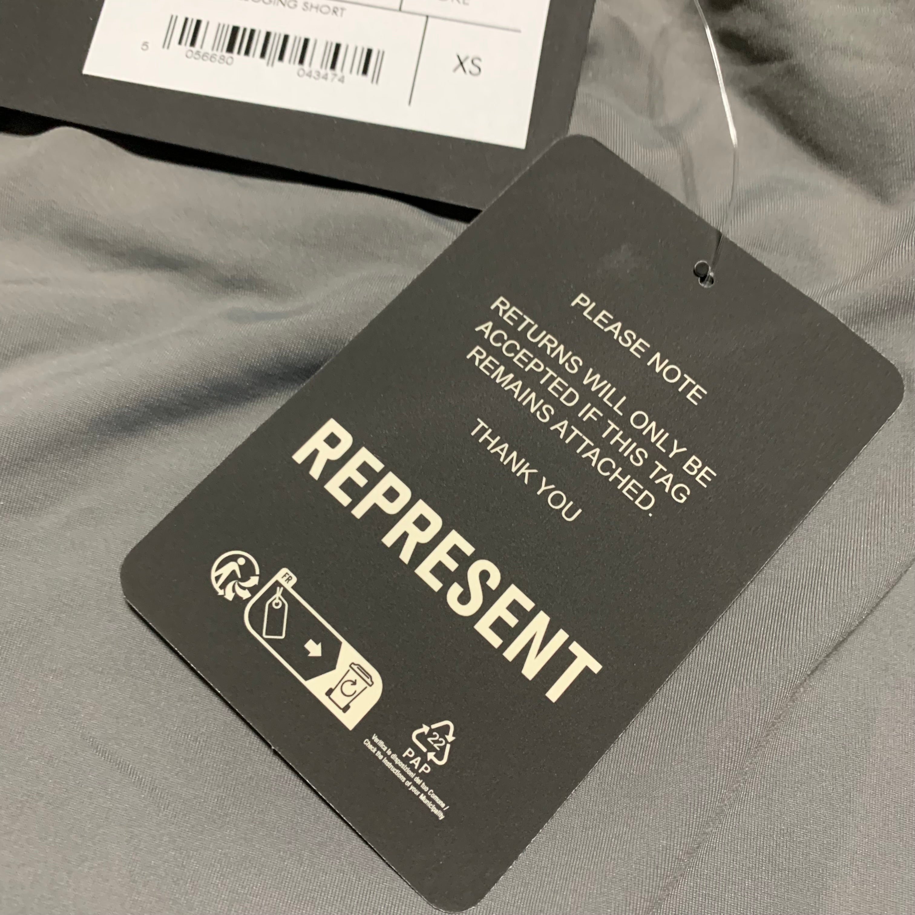 Represent XS Shorts Vintage 247 Half Tight Smoke Grey Bottoms