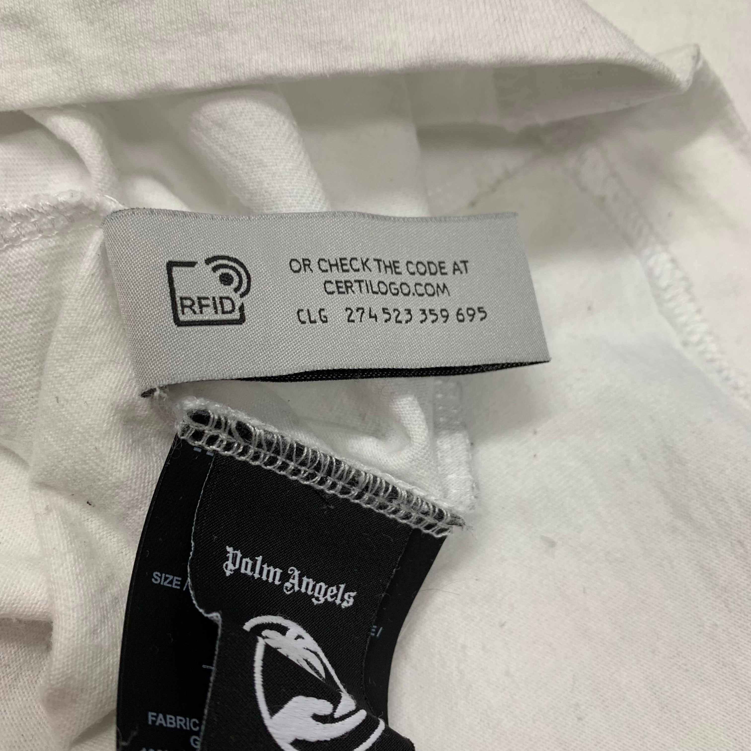 Palm Angels Small Tee Sketchy Logo White T-Shirt