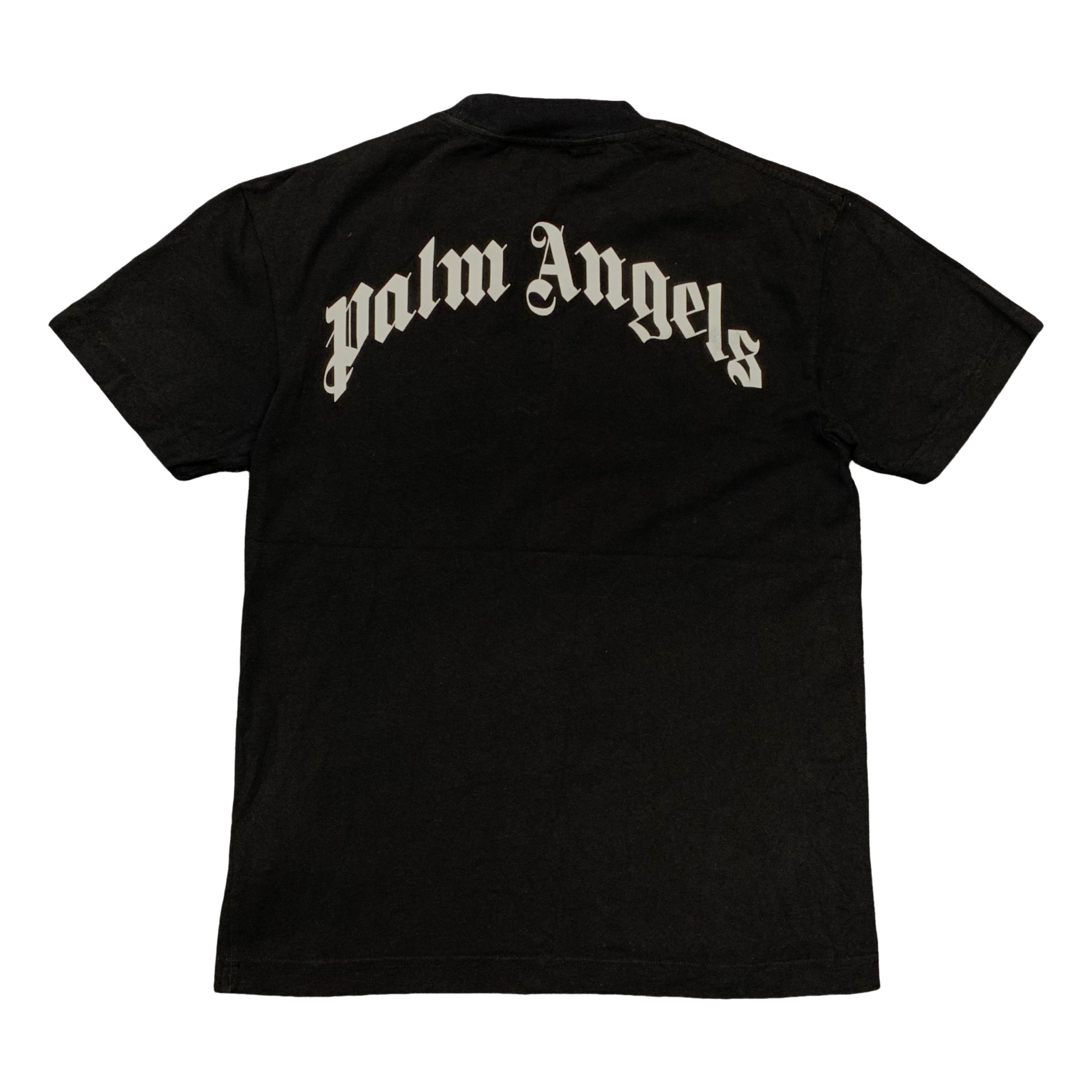 Palm Angels Small Tee Shark Graphic Black T-Shirt