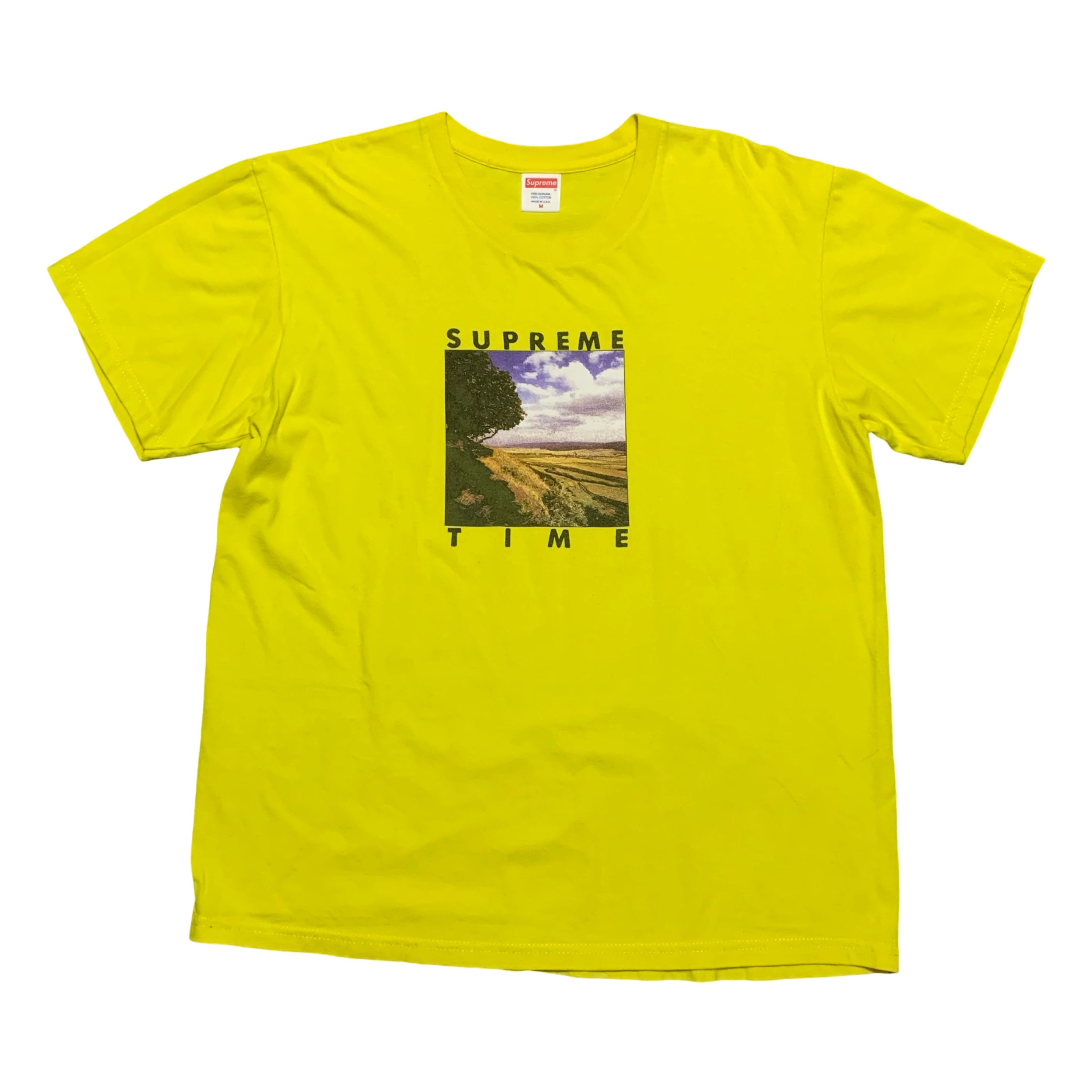 Supreme Medium Supreme Time Yellow Tee 2020