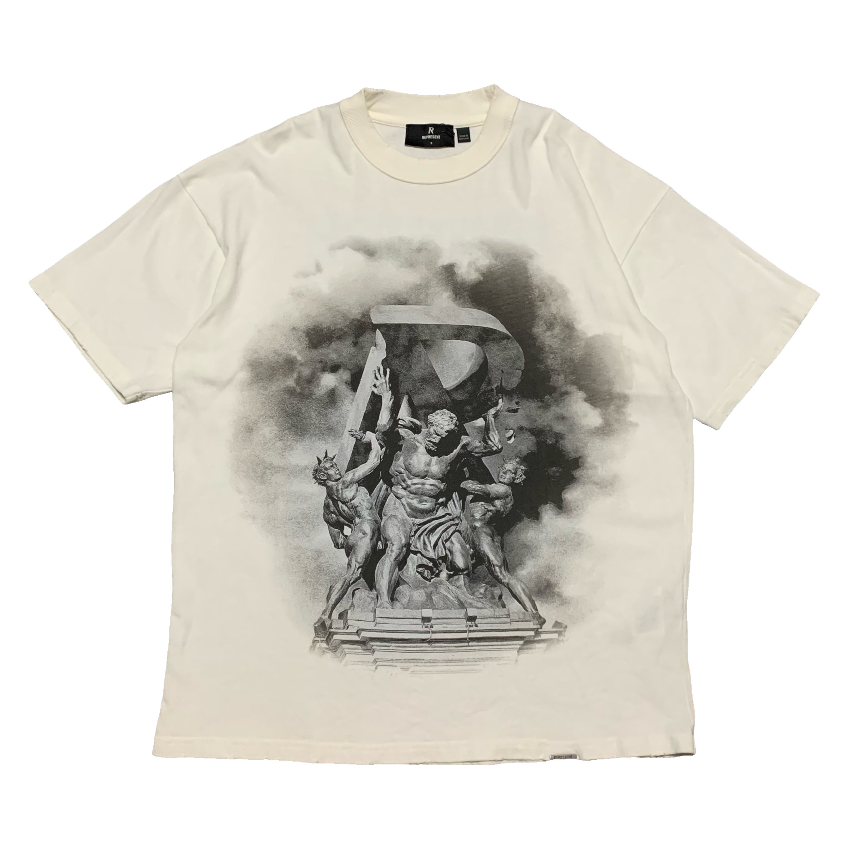 Represent Small Atlas Flat White Tee