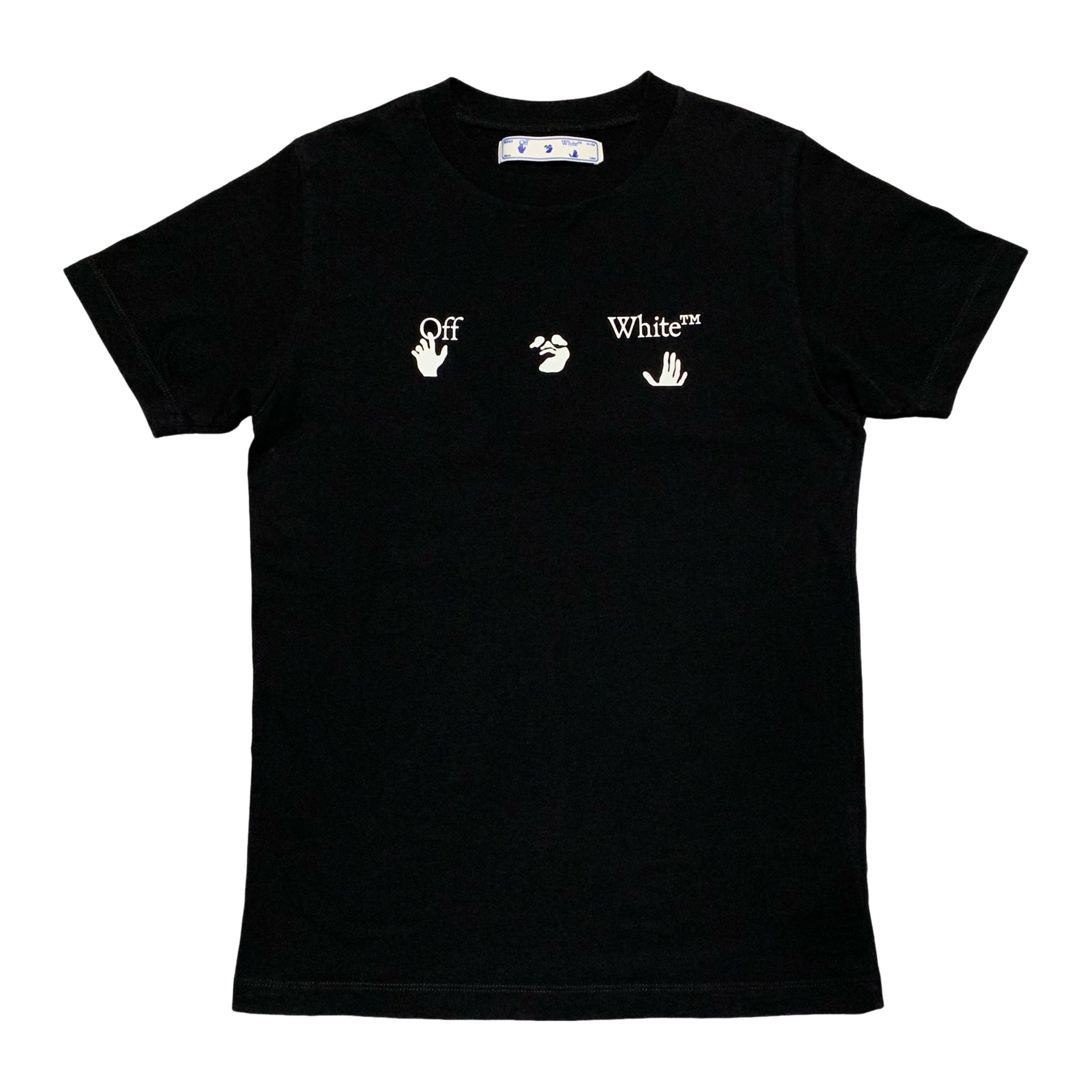 Off White Small Hand Logo Black Tee Virgil Abloh