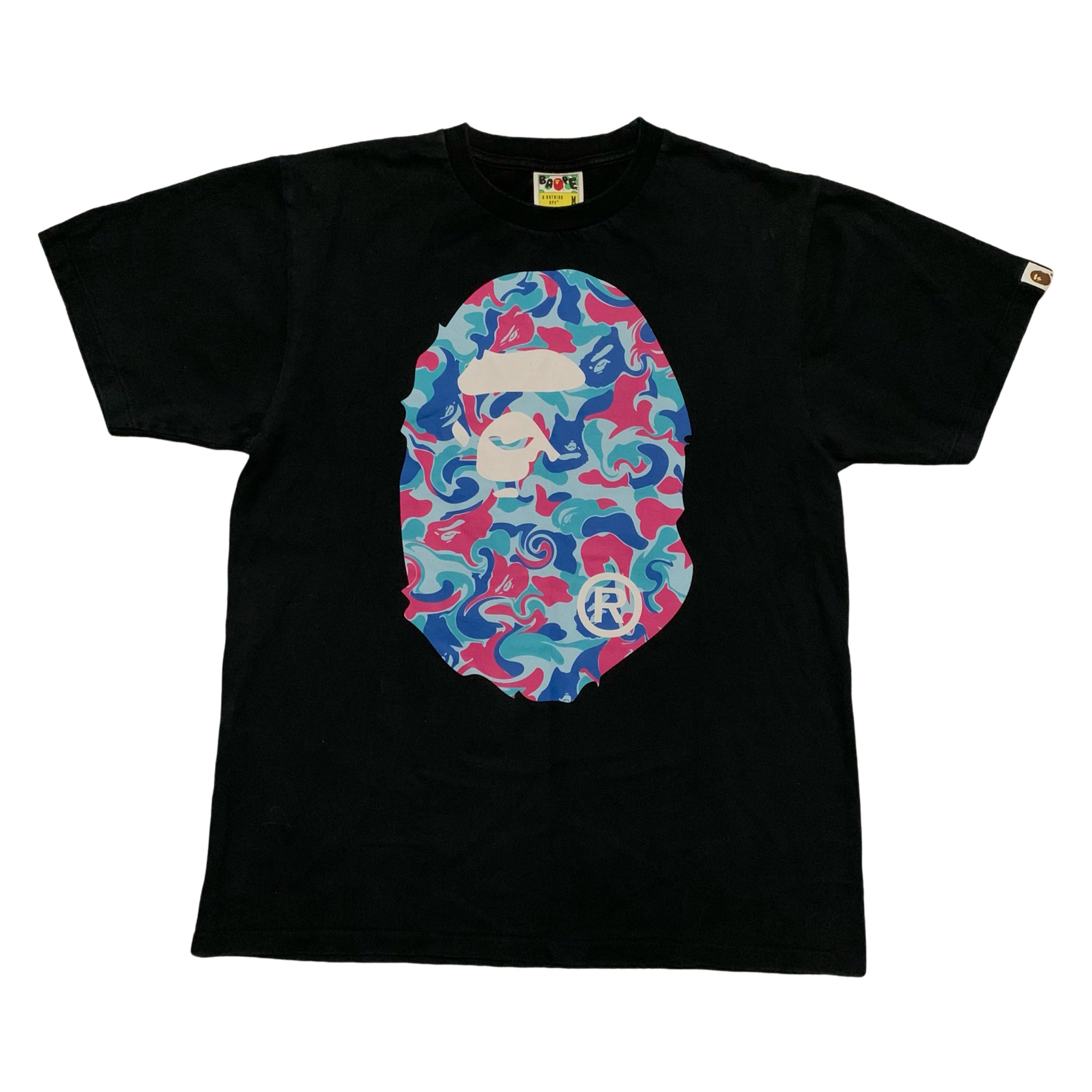 Bape Medium Marble Camo Black Tee A Bathing Ape