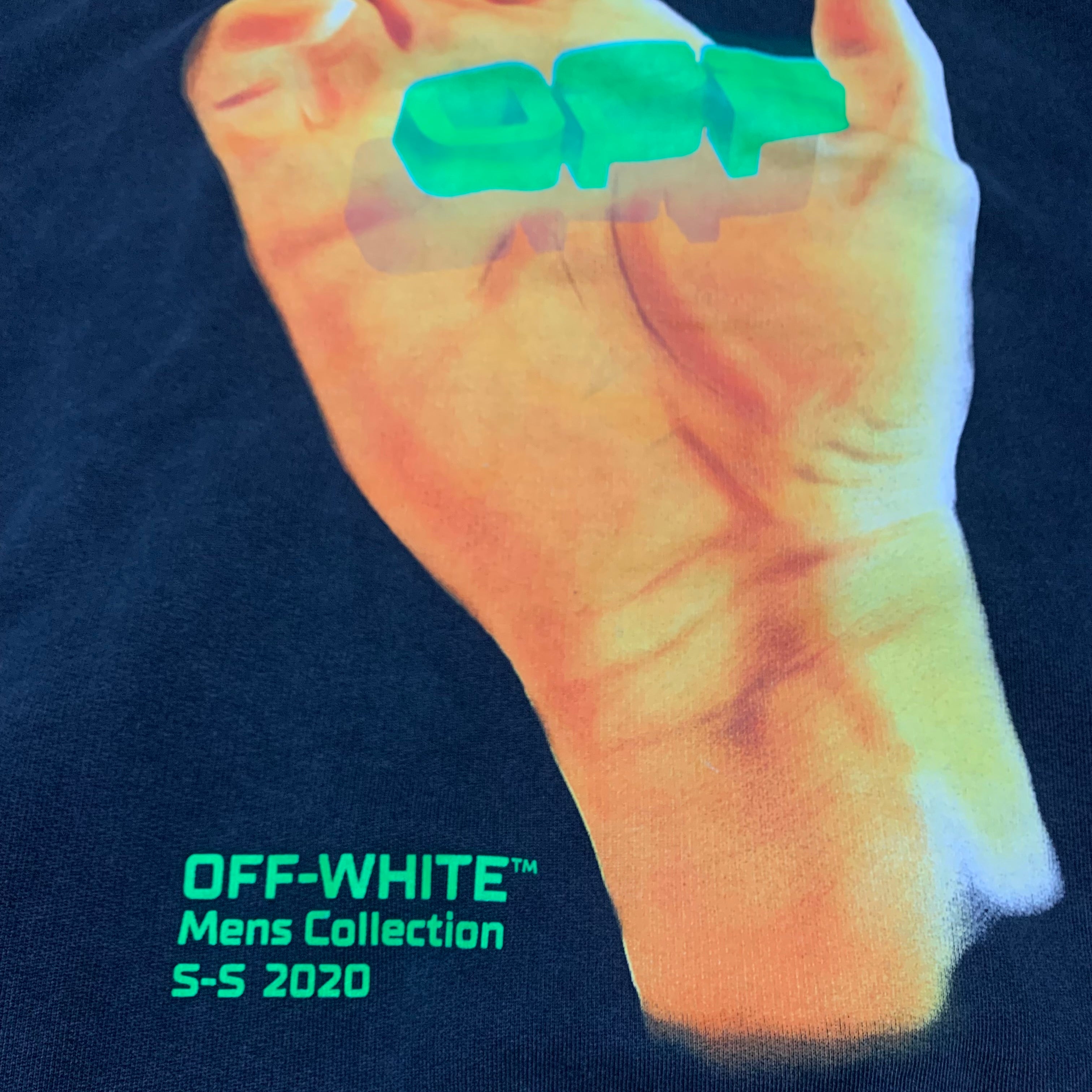 Off White Small Hand Logo Off Black Hoodie Virgil Abloh 2020