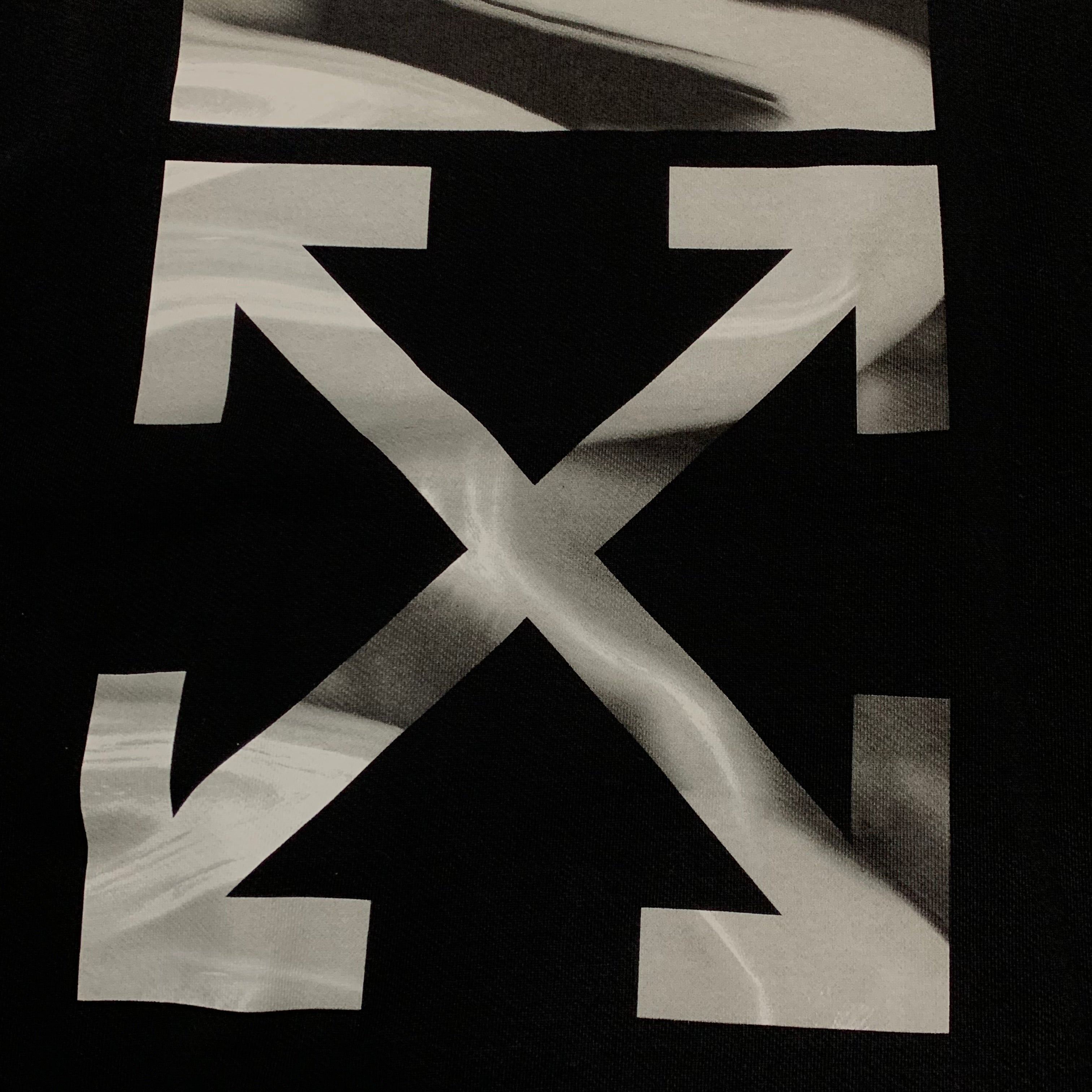 Off White Small Liquid Arrows Black Sweatshirt Crewneck Virgil Abloh