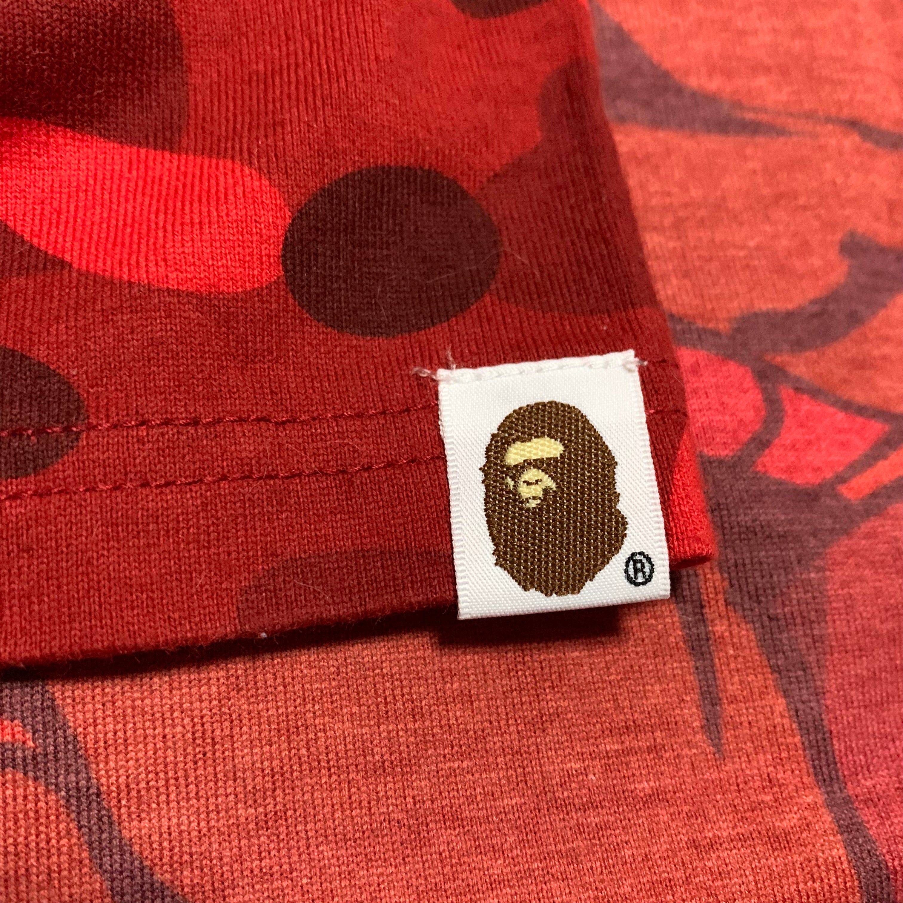 Bape Small Superman Logo Red Camo A Bathing Ape DC