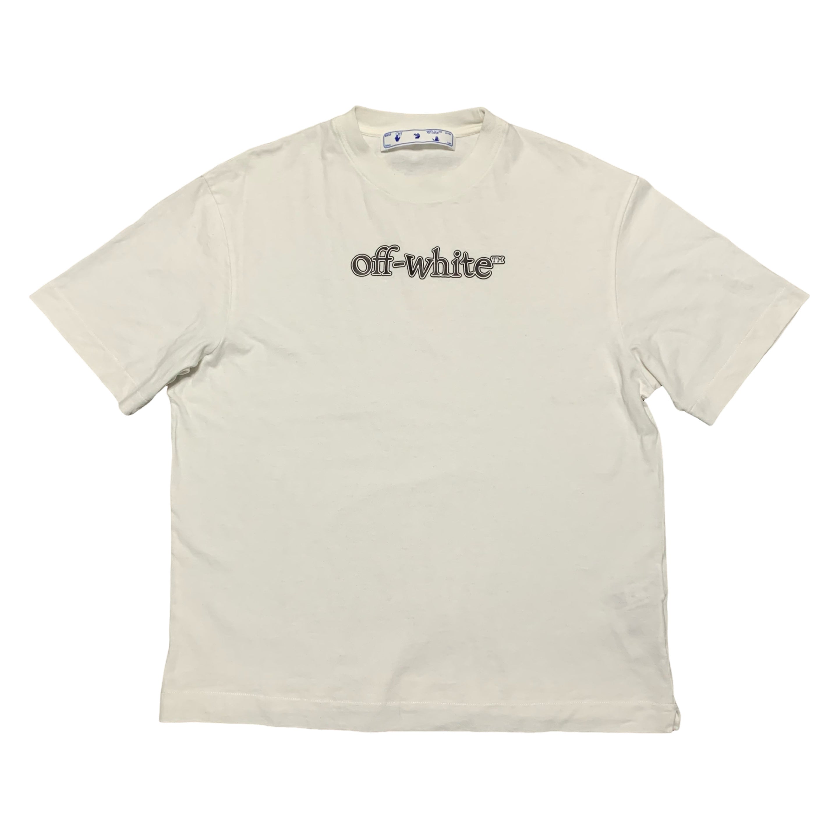 Off White Small Graphic White Tee Virgil Abloh Boxy Fit