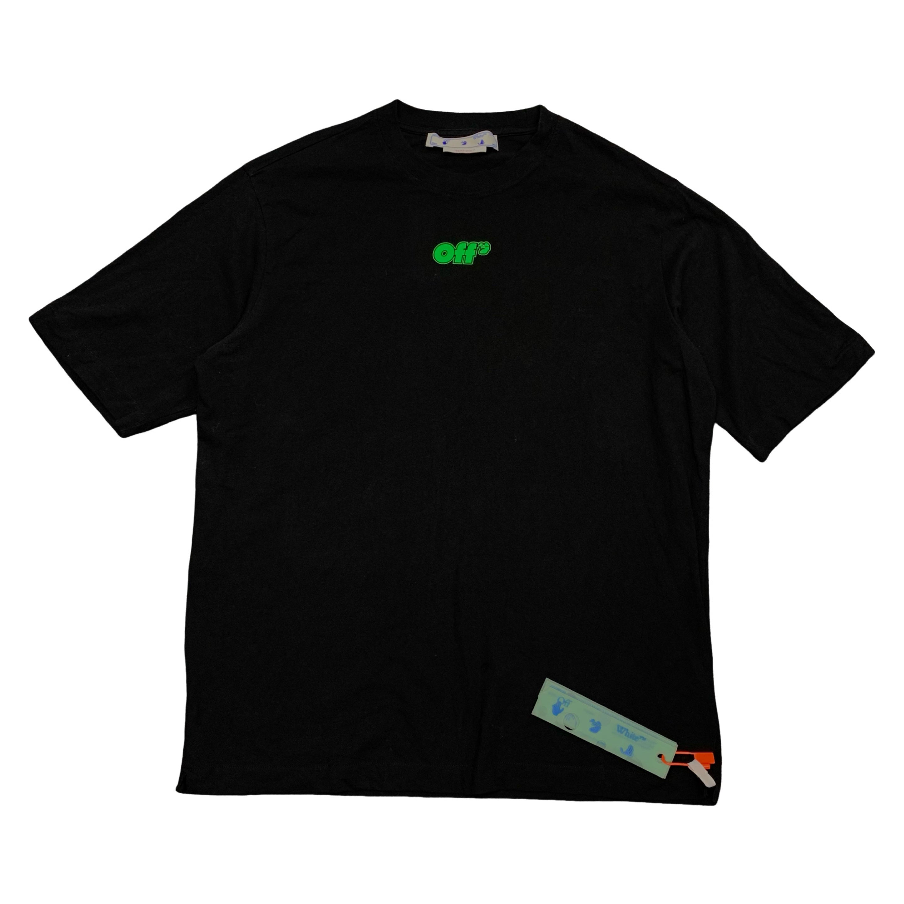 Off White Large Tee Rave Flyer Skate Black T-Shirt Virgil Abloh