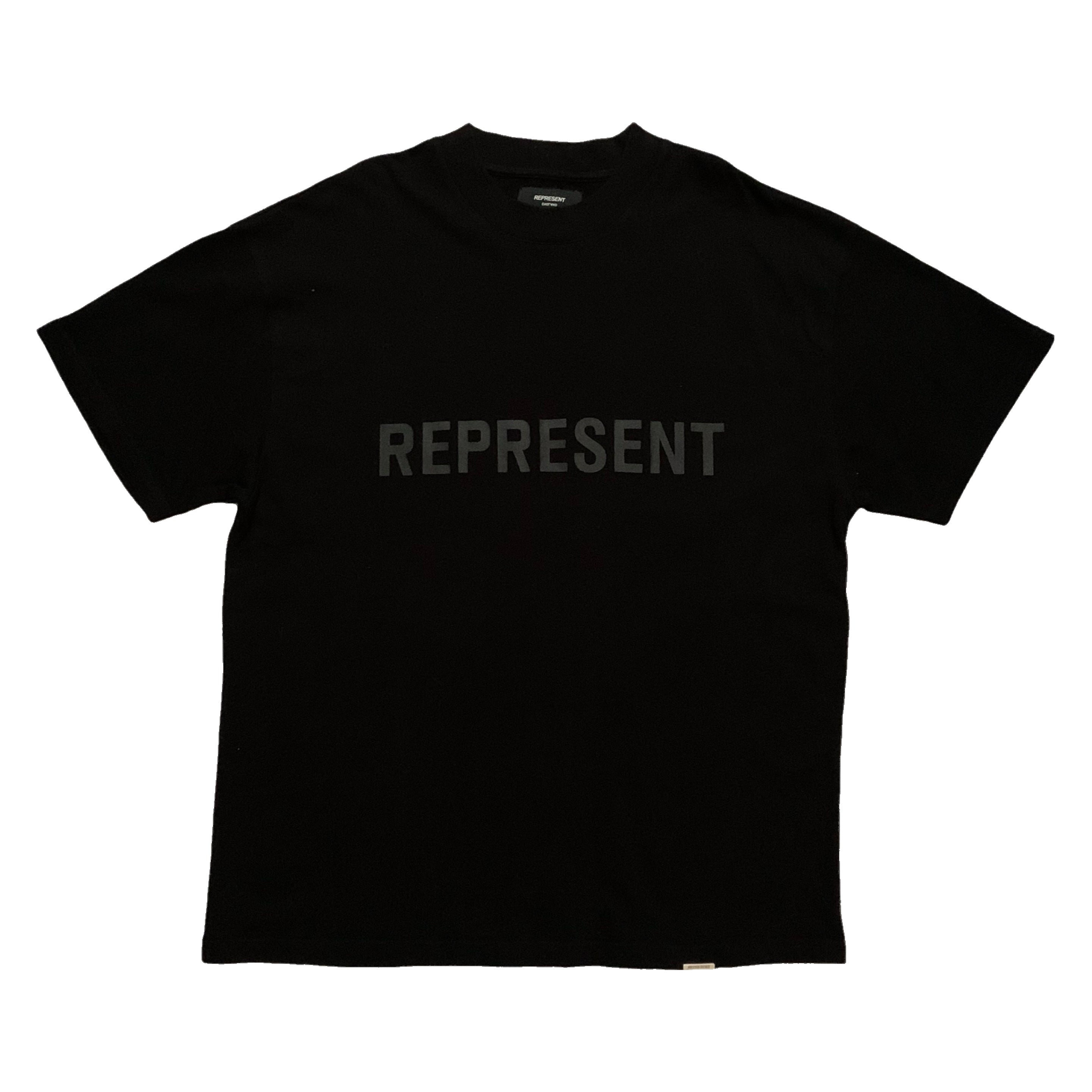 Represent Large Logo Jet Black Tee